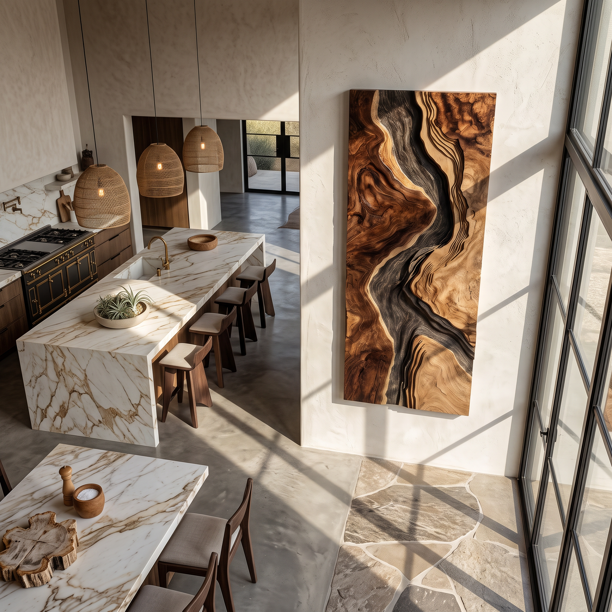 Handcrafted Wooden Wall Sculpture For Entryway Design SILDTTRWA043