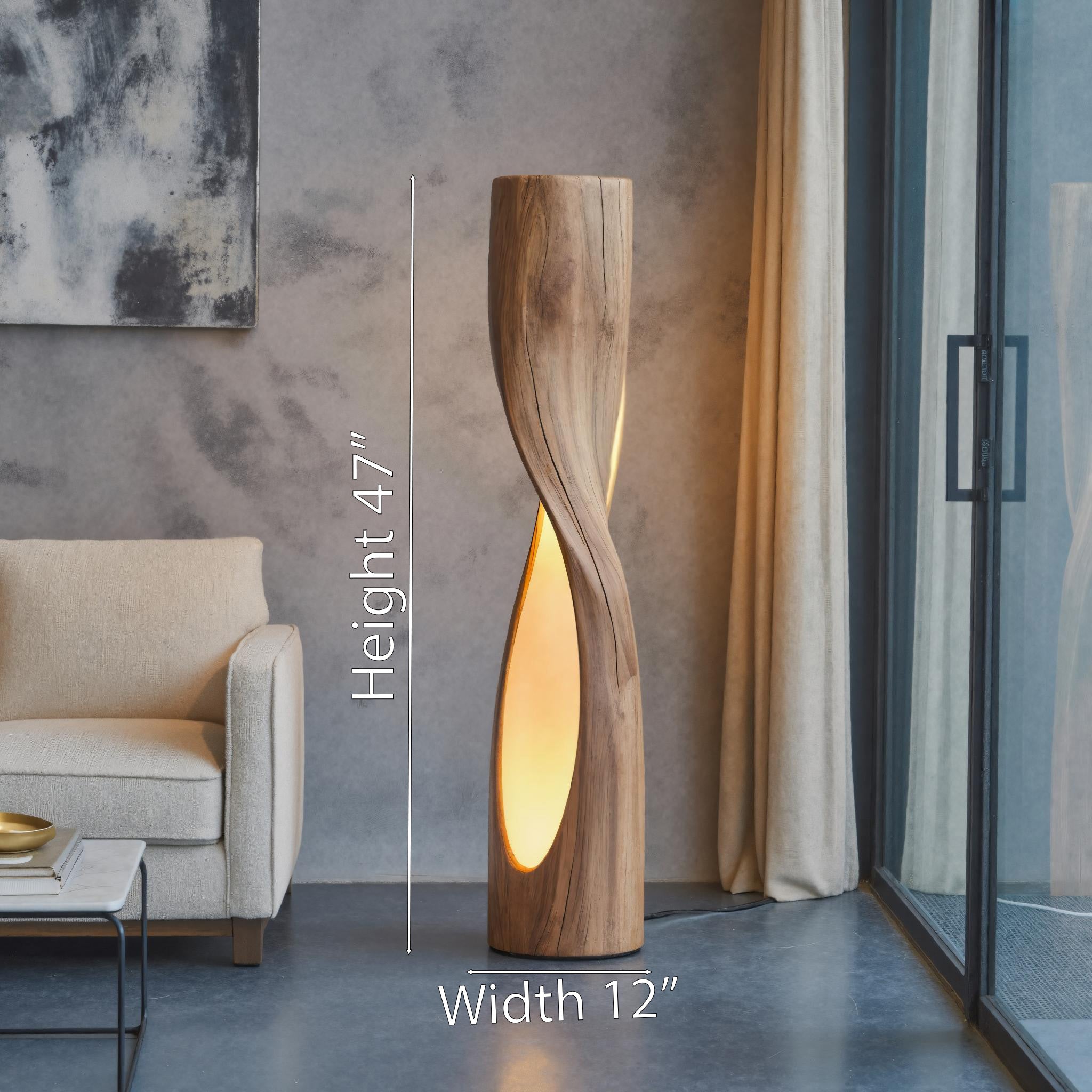 Artistic Twisted Floor Lamp For Bedroom Or Living Room SITHHNLAM021