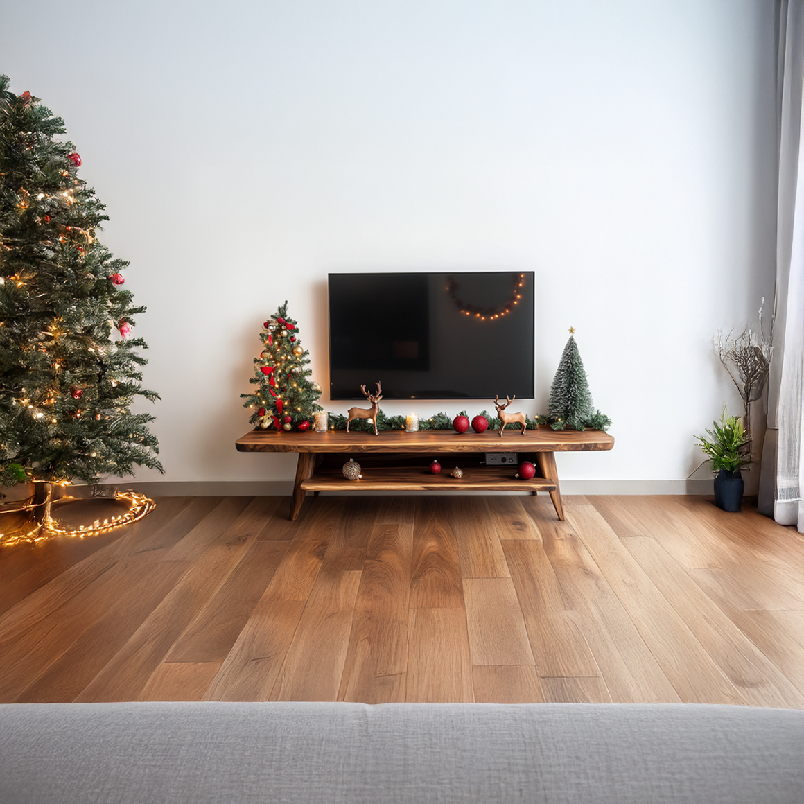 Rustic TV Console Table Christmas Holiday Entryway SINLSACS296