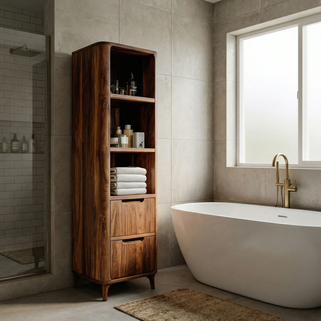 Tall Bathroom Cabinet With Five Tiers For Modern Bathroom RTTHHNBRC030