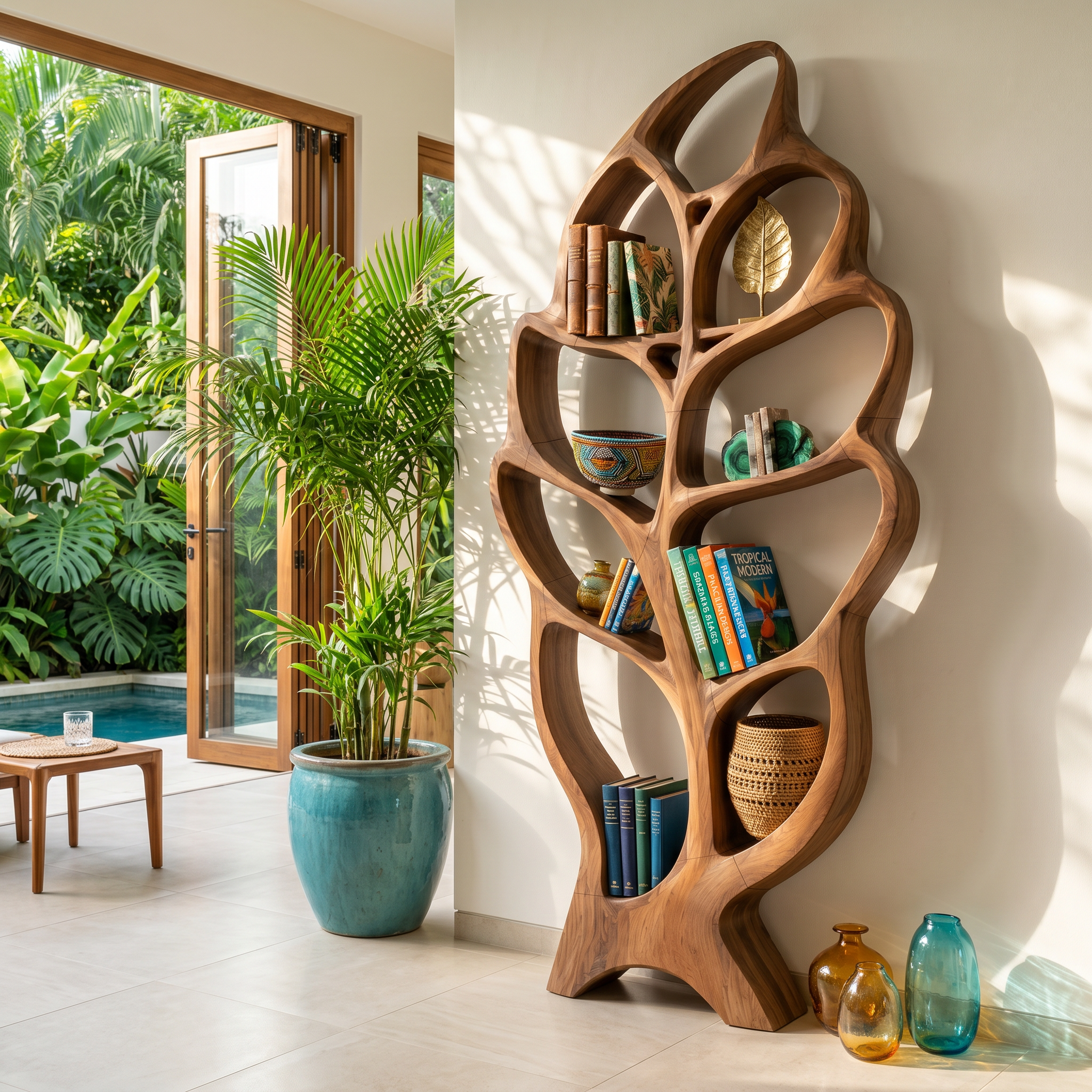 Modern Architectural Bookcase For Contemporary Living Room SILDTTNBS047