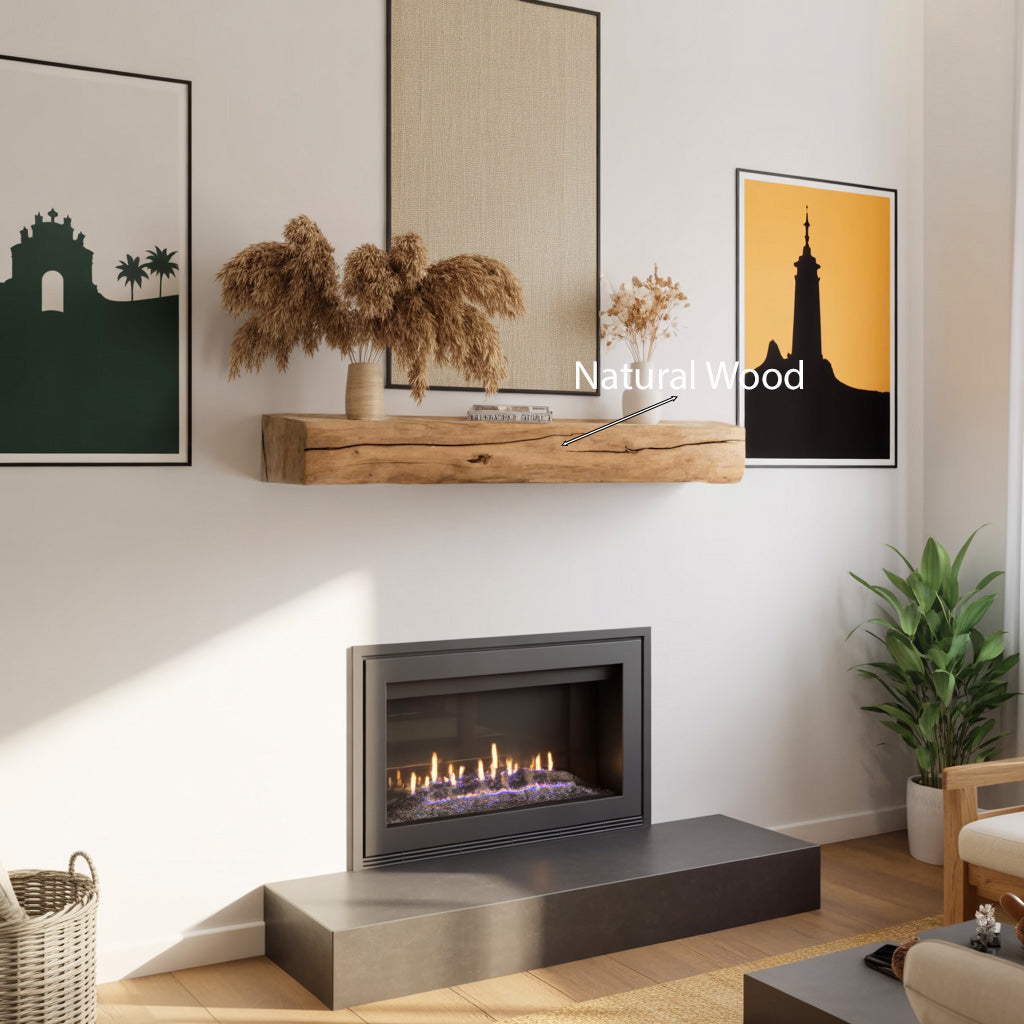 Rustic Live Edge Mantel For Living Room SITHHNFS012