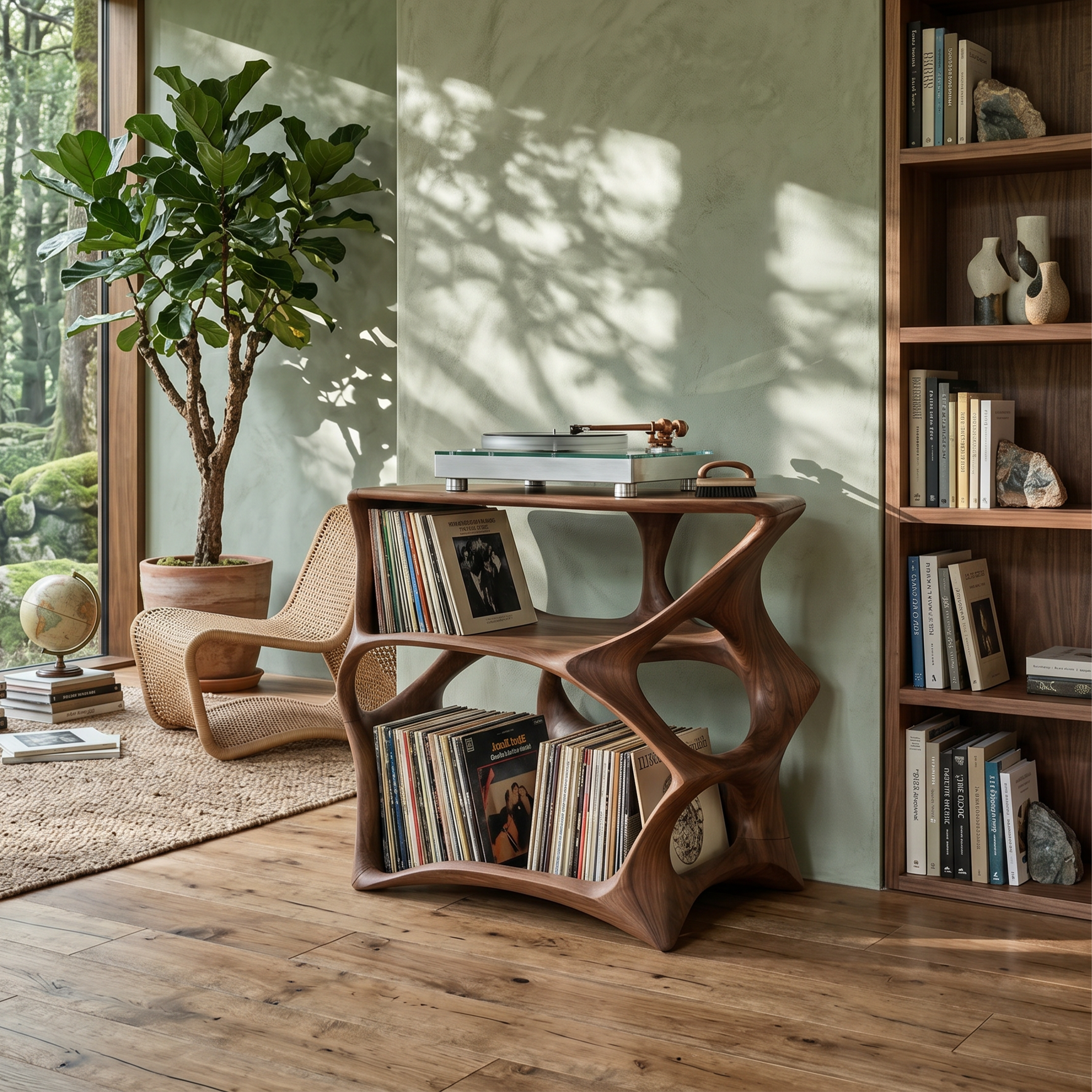 Farmhouse Record Stand Cozy Living Room Furniture SILDTTNRPT001