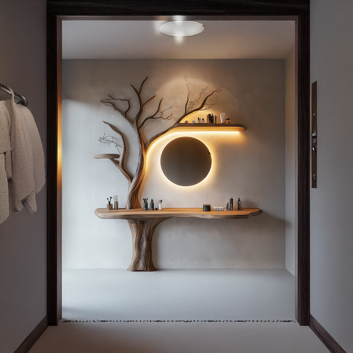 Rustic Organic Tree Design Vanity Bathroom Or Home Spa SINLSATBB018