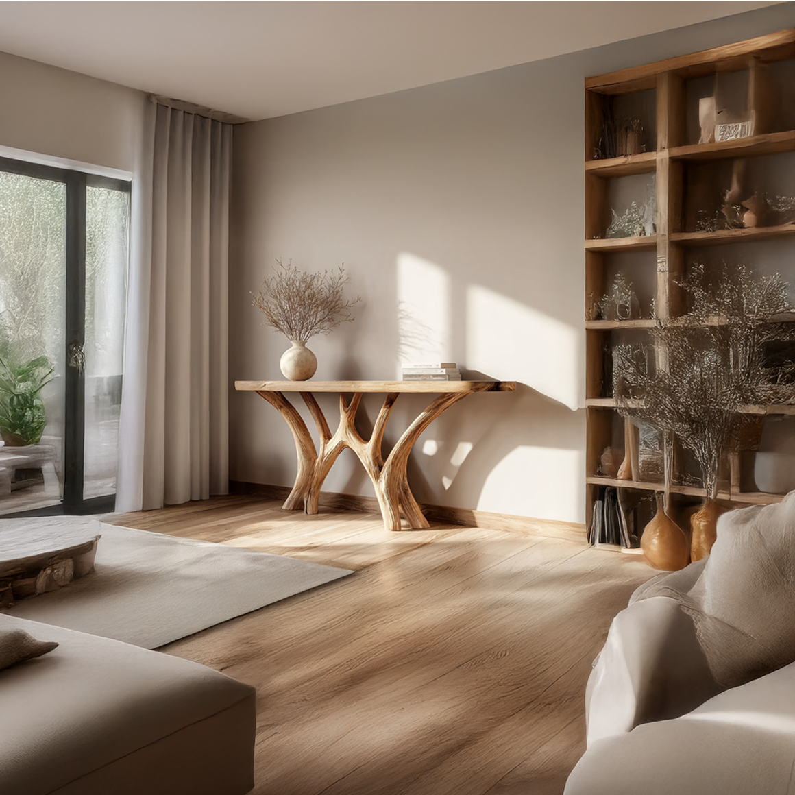 Live Edge Solid Wood Console Table Handmade For Entryway SINLSACS323