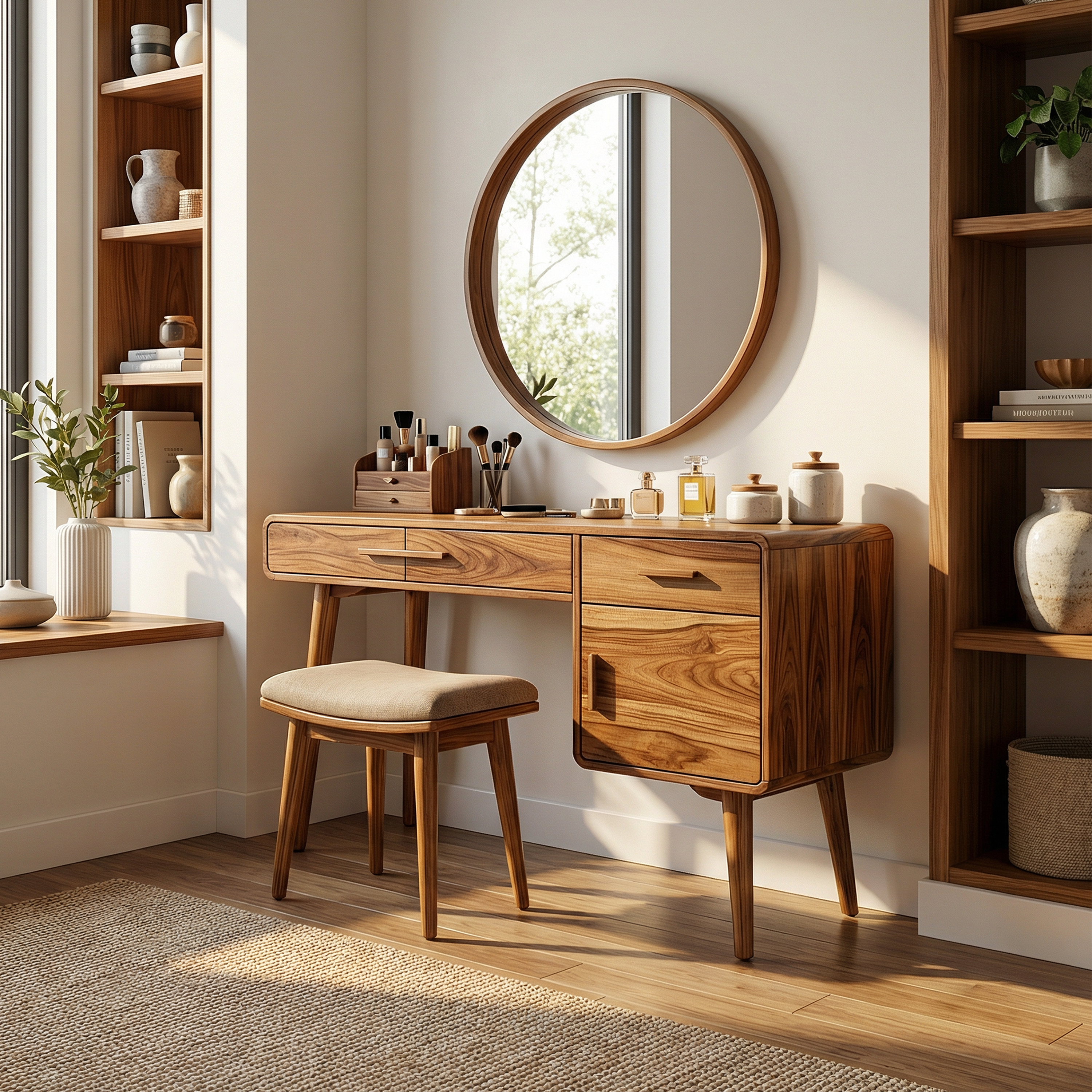 Contemporary Makeup Vanity Dressing Area Beauty Space Personal Area SILDTTRMV019