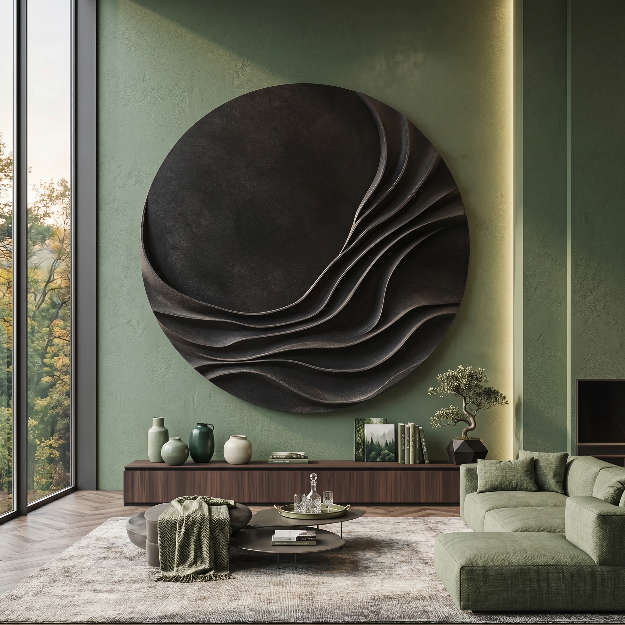 Minimalist Organic Wall Sculpture For Entry Hall Interior SILDTTNWA122
