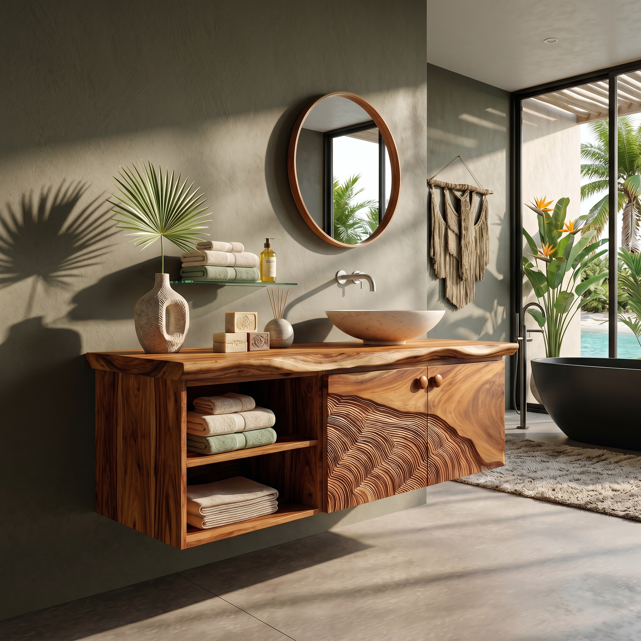 Rustic Wood Vanity Luxury Ensuite Bathroom SILDTTRBRV191