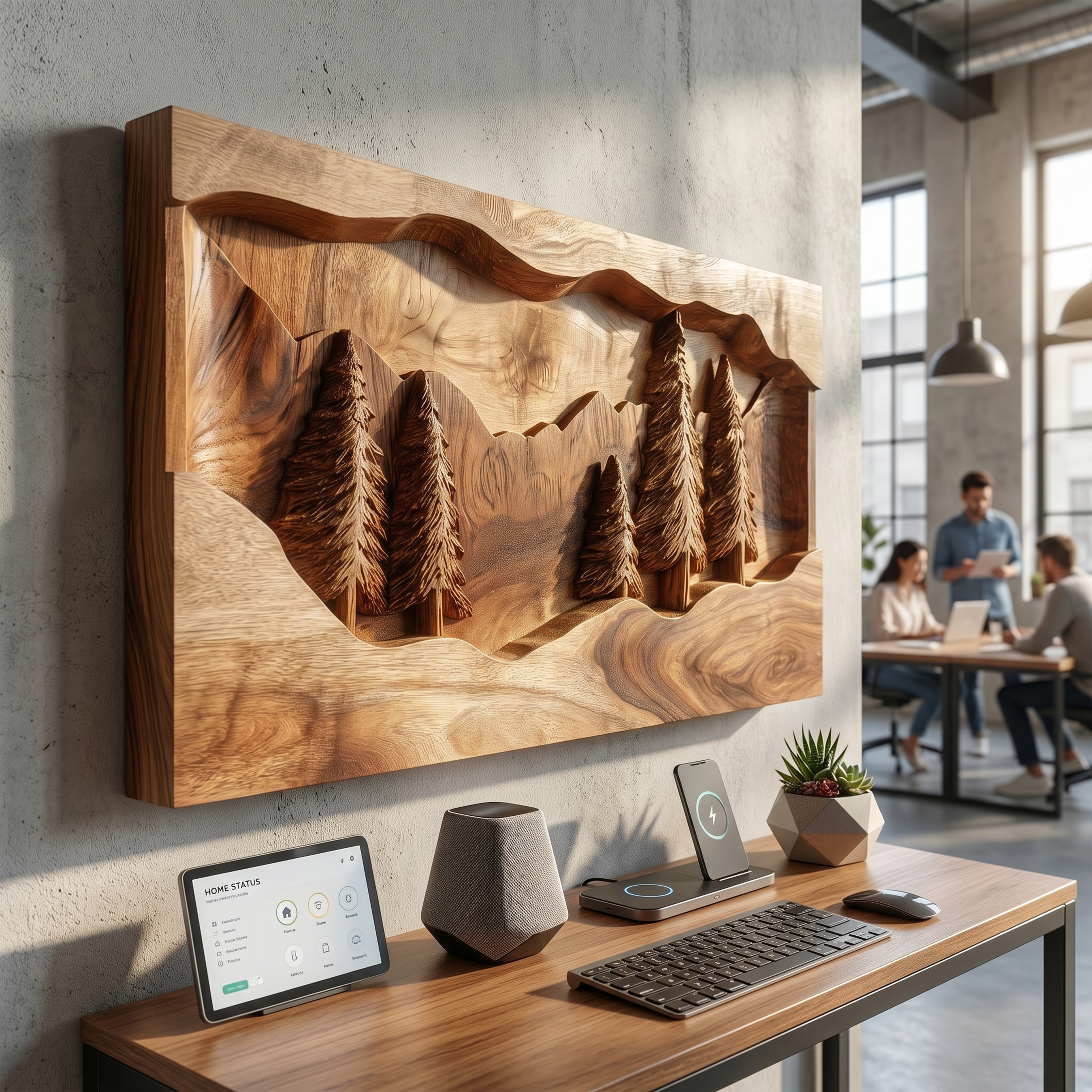 Rustic Mountain Forest Wood Wall Art Modern Cabin Interior Decor SILDTTRWA106