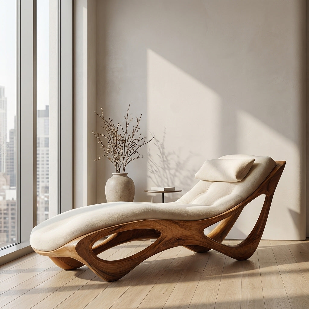 Artistic Natural Wood Lounge Chair For Relaxing Space RTTHHNSFA034