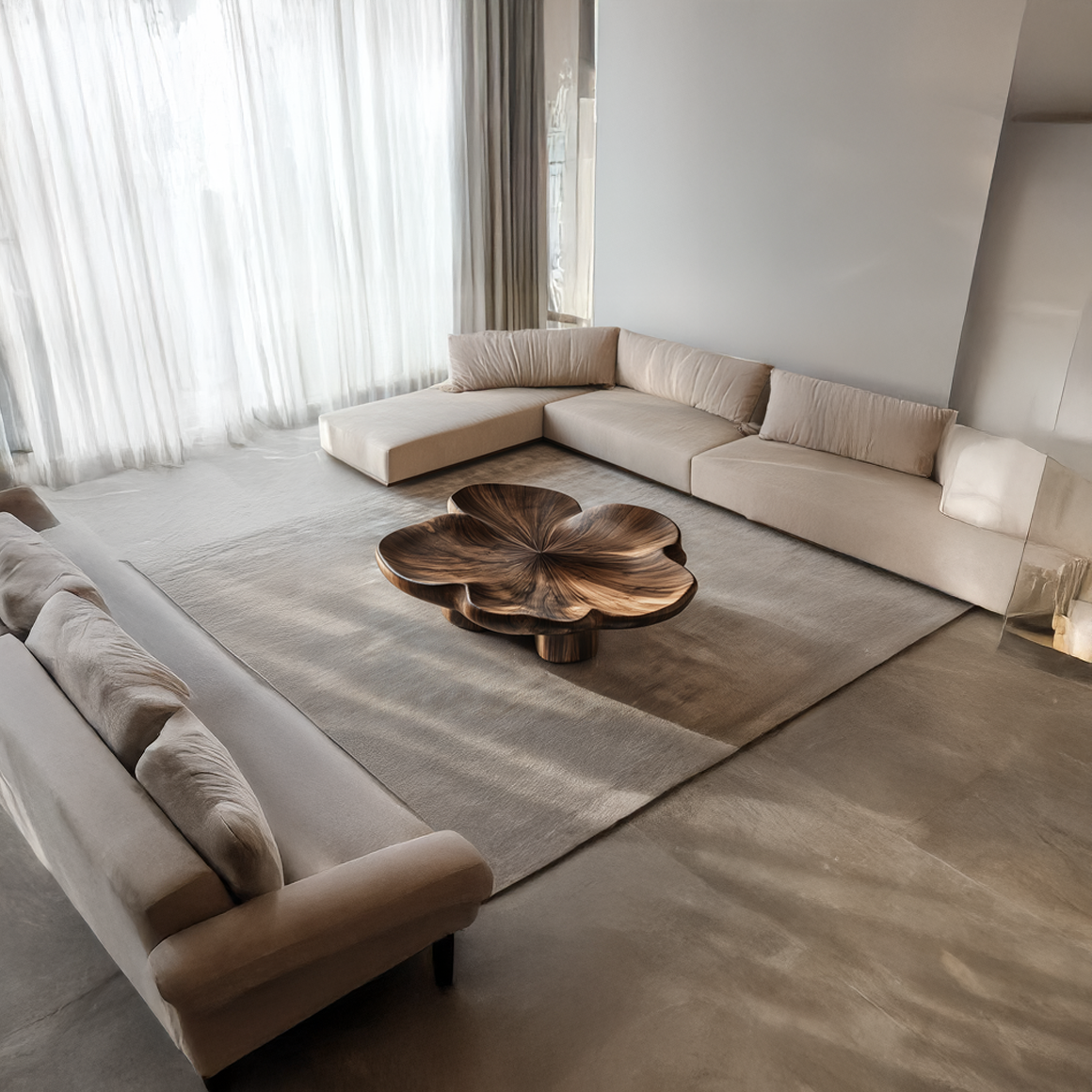 Organic Sculptural Petal Coffee Table Living Room Lounge Room SINLSACF195
