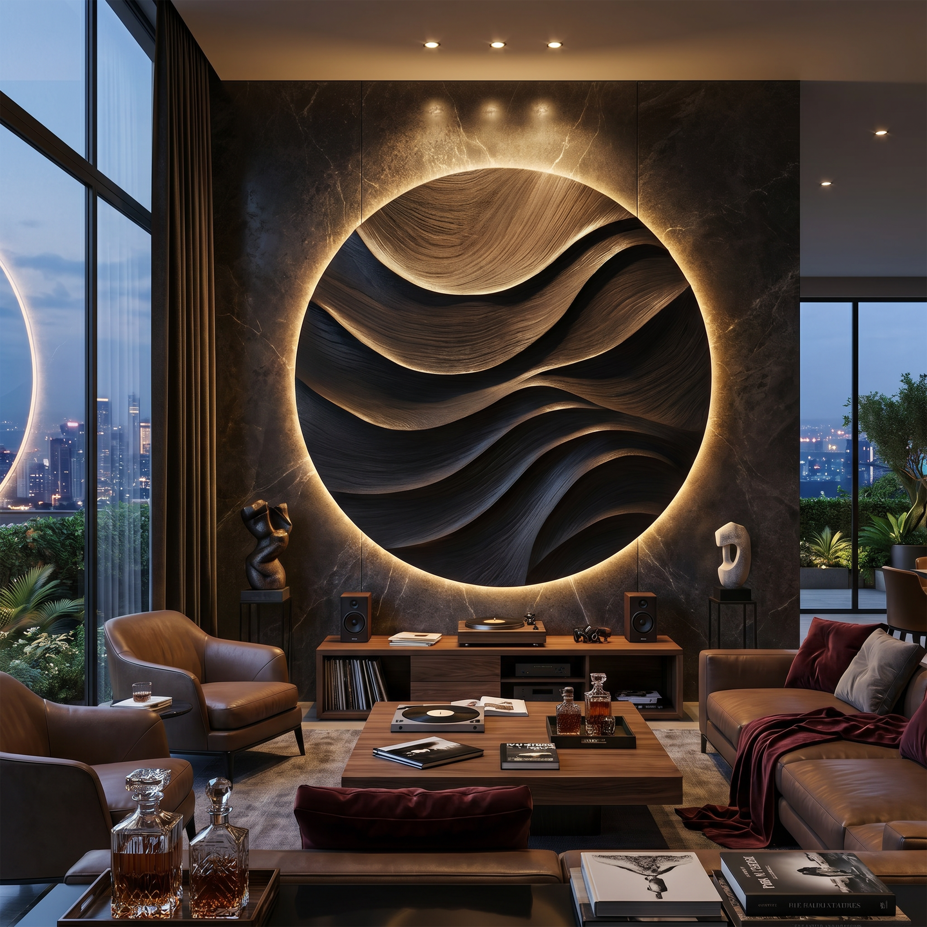 Mid Century Abstract Wall Decor For Resort Interior Space SILDTTNWA120