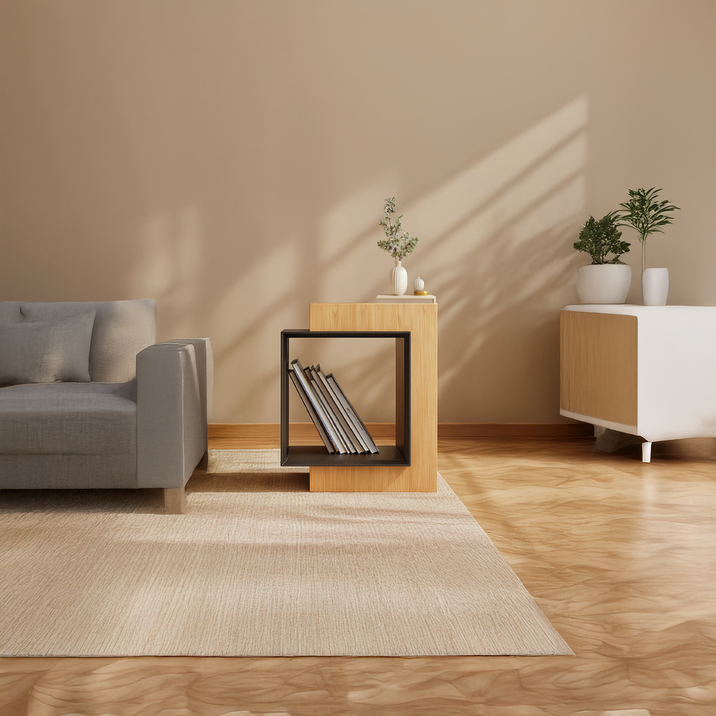 Mid Century End Table Living Room Space SINLSABT048
