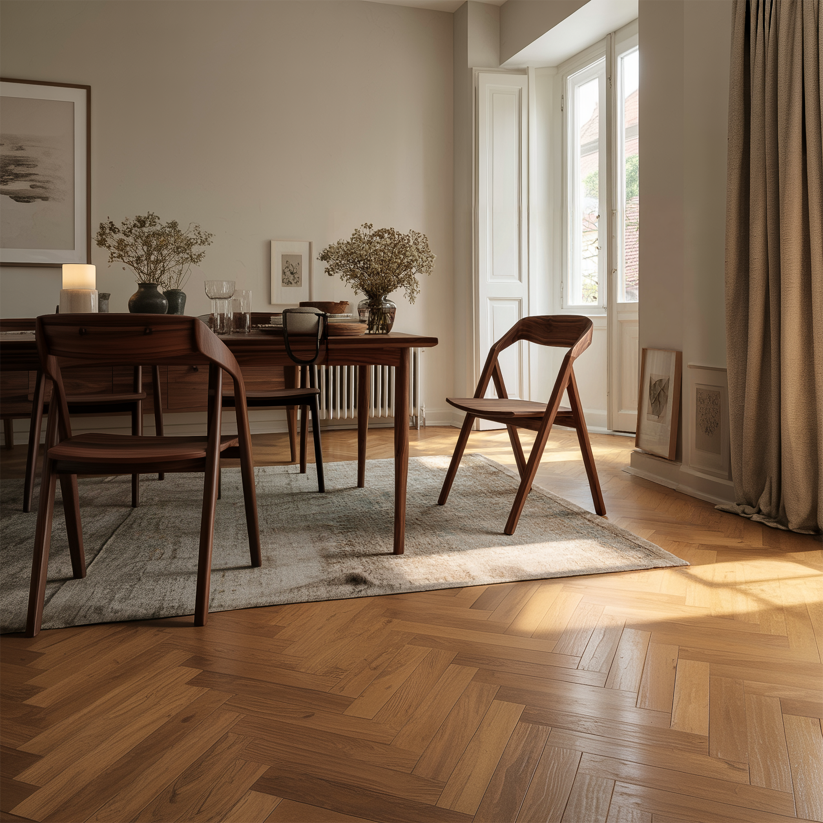 Mid Century Wooden Dining Chair Dining Room Interior Modern Seating SINLSAWC033