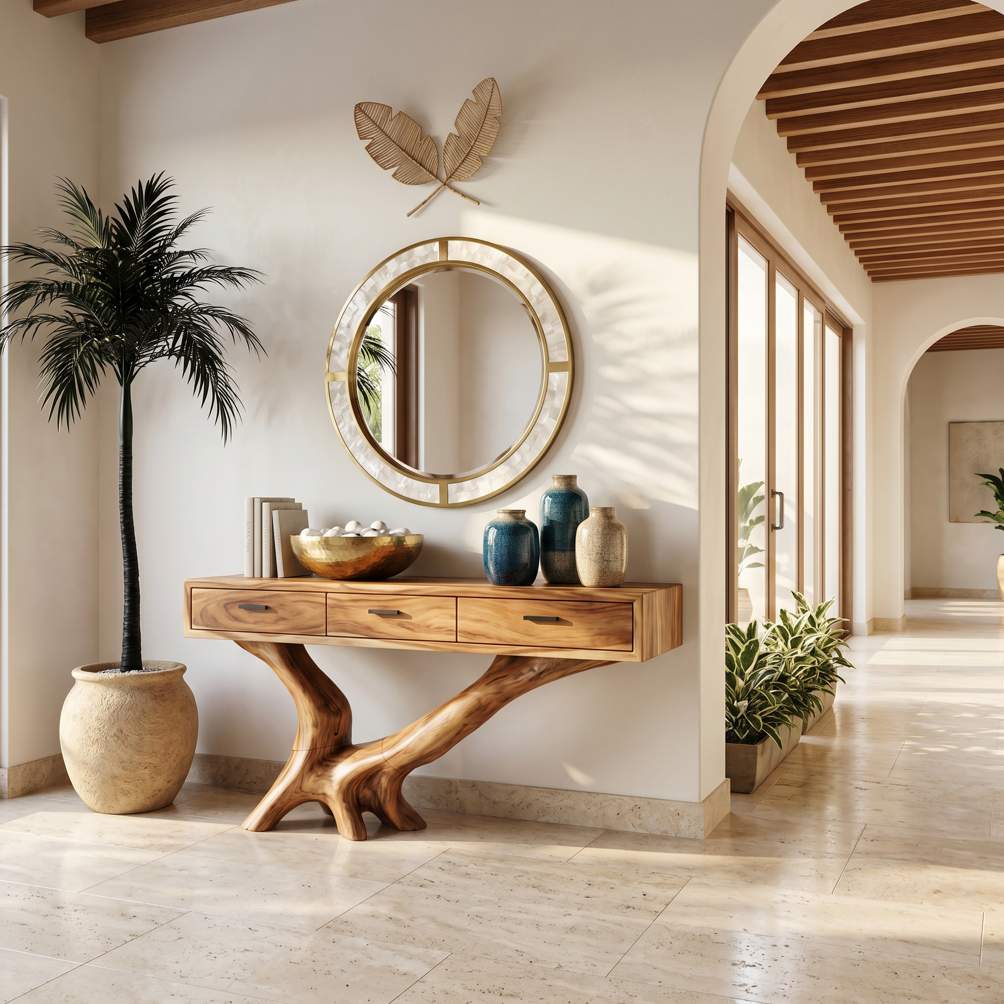 Handcrafted Live Edge Entryway Table For Living Room Modern Farmhouse SILDTTRCS020