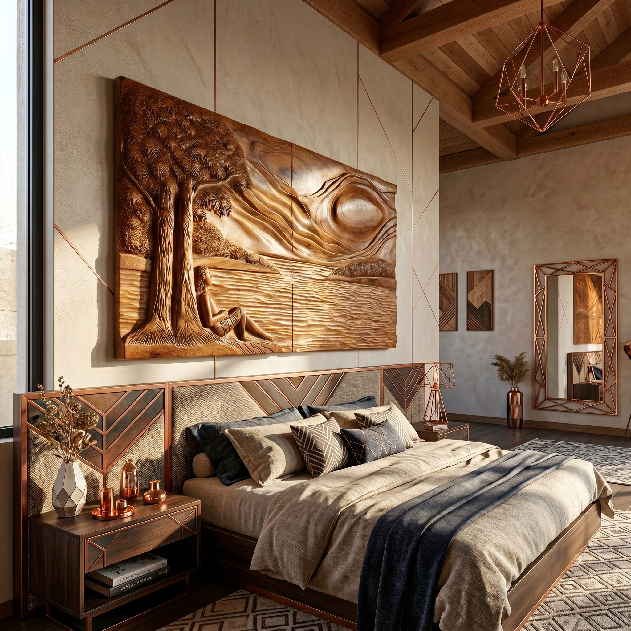 Mountain Forest Wood Wall Art For Rustic Lodge Interior Design SILDTTRWA100