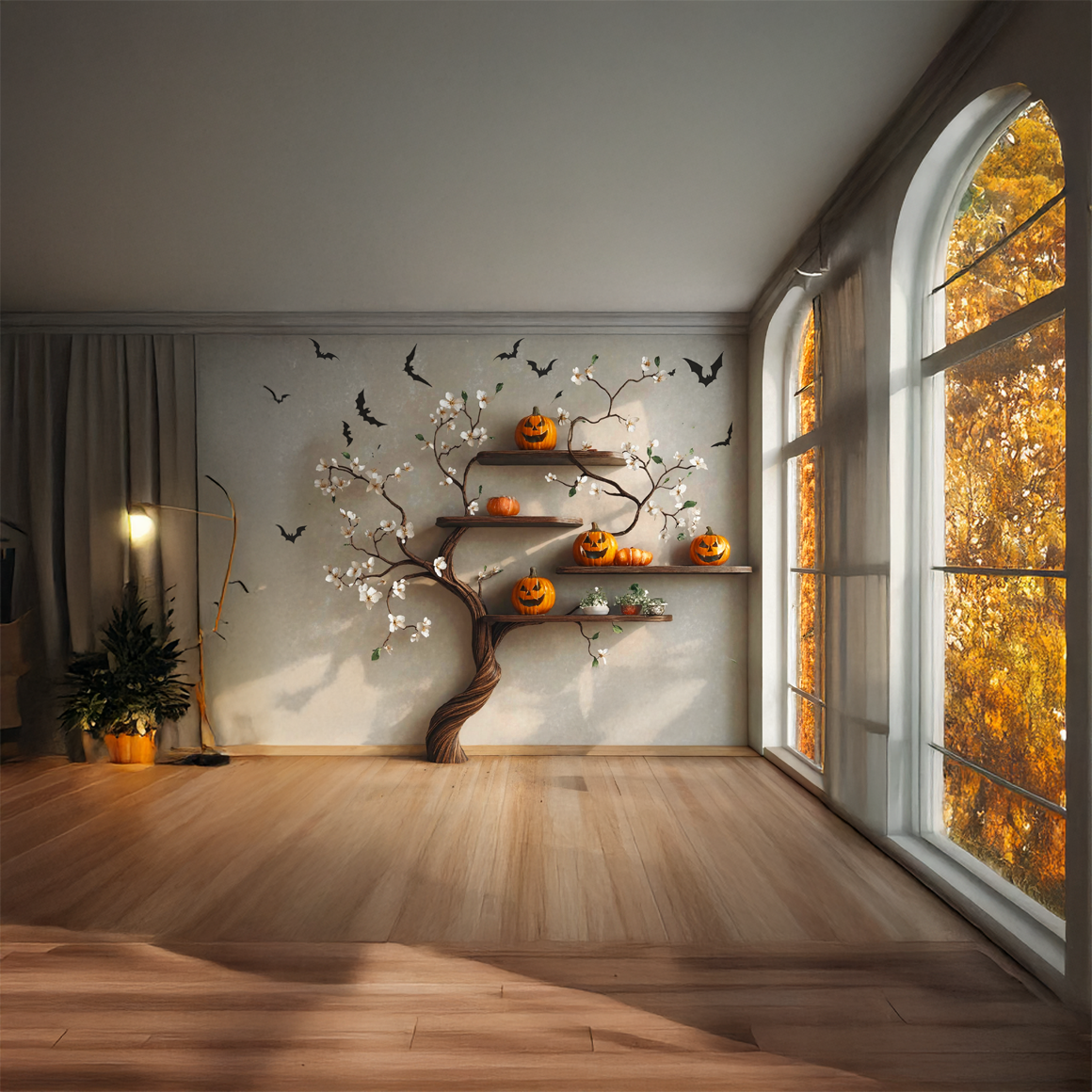 Tree Branch Bookcase Decor Home Halloween SINLSAHW003