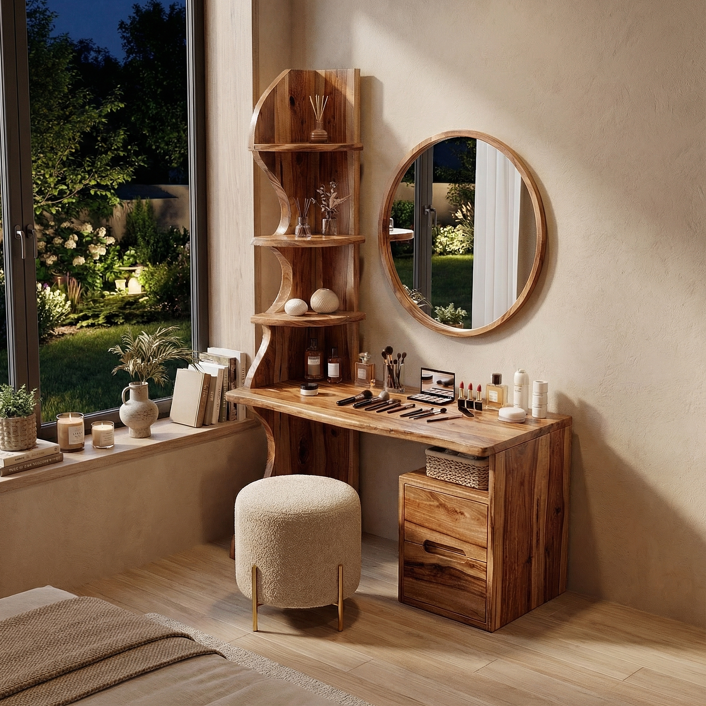 Luxury Vanity Table Dressing Area Personal Beauty Space Makeup Area SILDTTRMV010