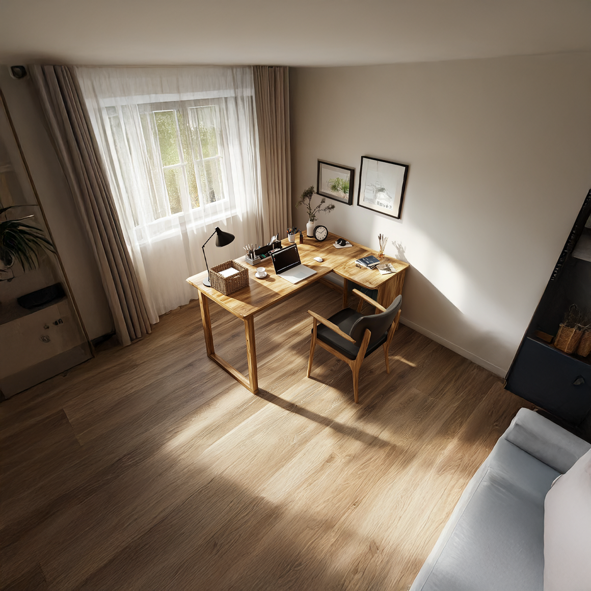 Warm Minimalist Writing Corner Desk For Studio And Reading Room SINLSADK050