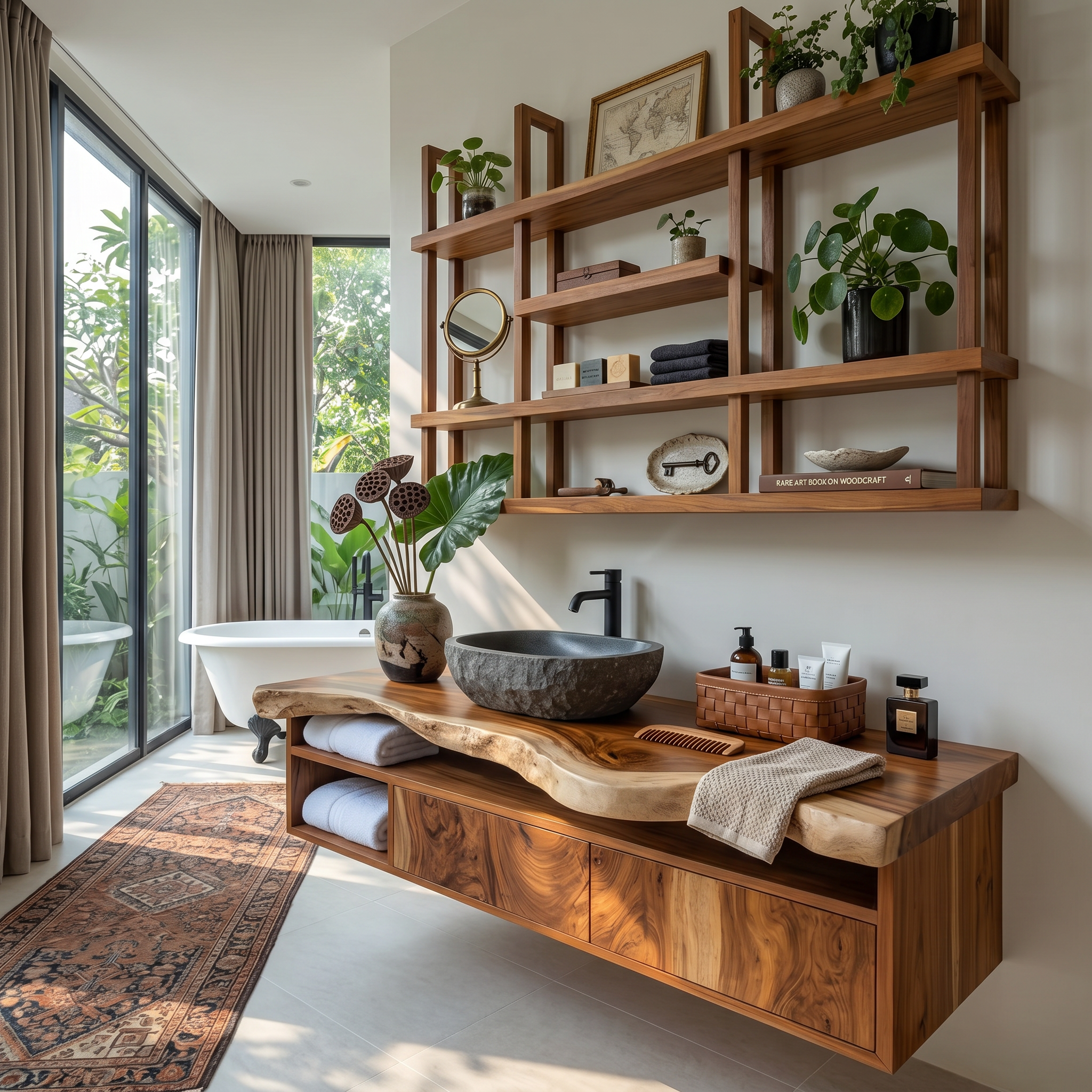Handcrafted Floating Vanity For Elegant Bathroom SILDTTRBRV028