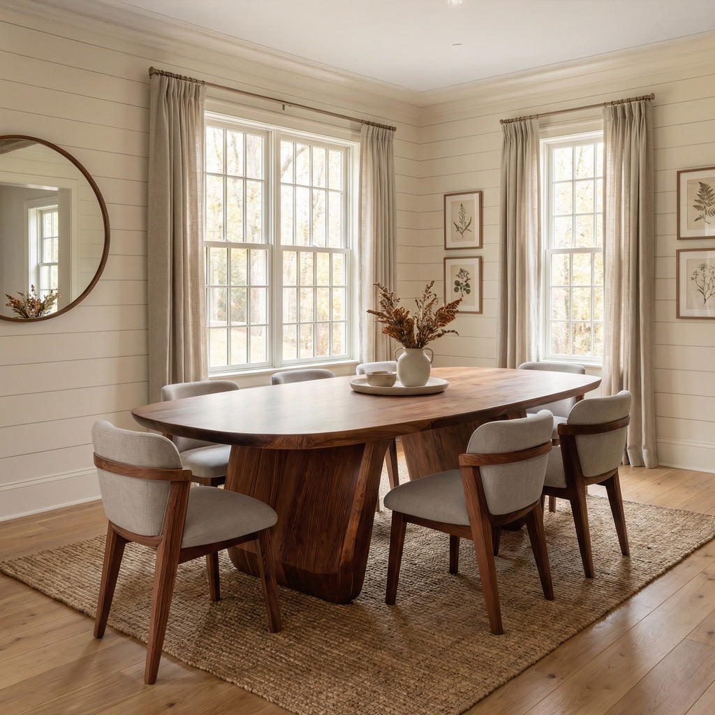 Mid Century Organic Dining Table For Dining Room RTTHHNDN027