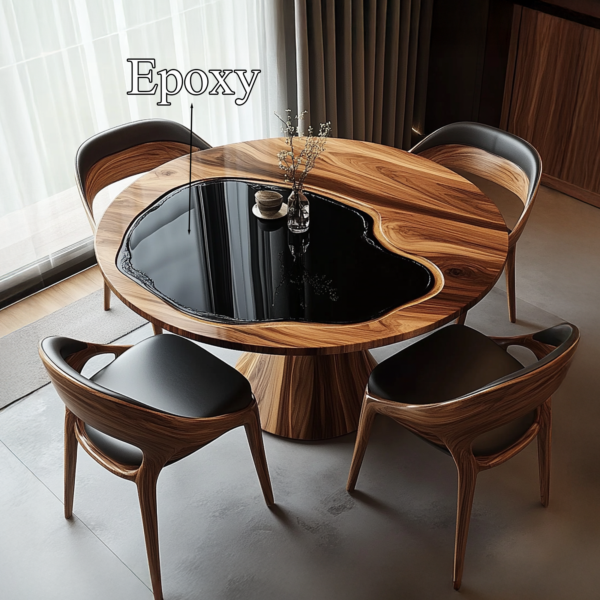 Handmade Round Kitchen Table Home Decor Housewarming Gift SINLDT018