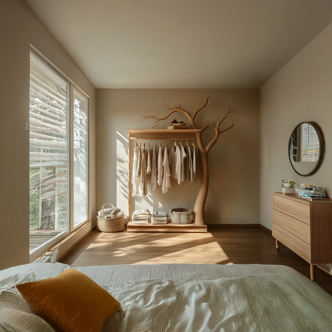 Rustic Clothing Rack Bedroom Hallway Entryway SINLSATCR041