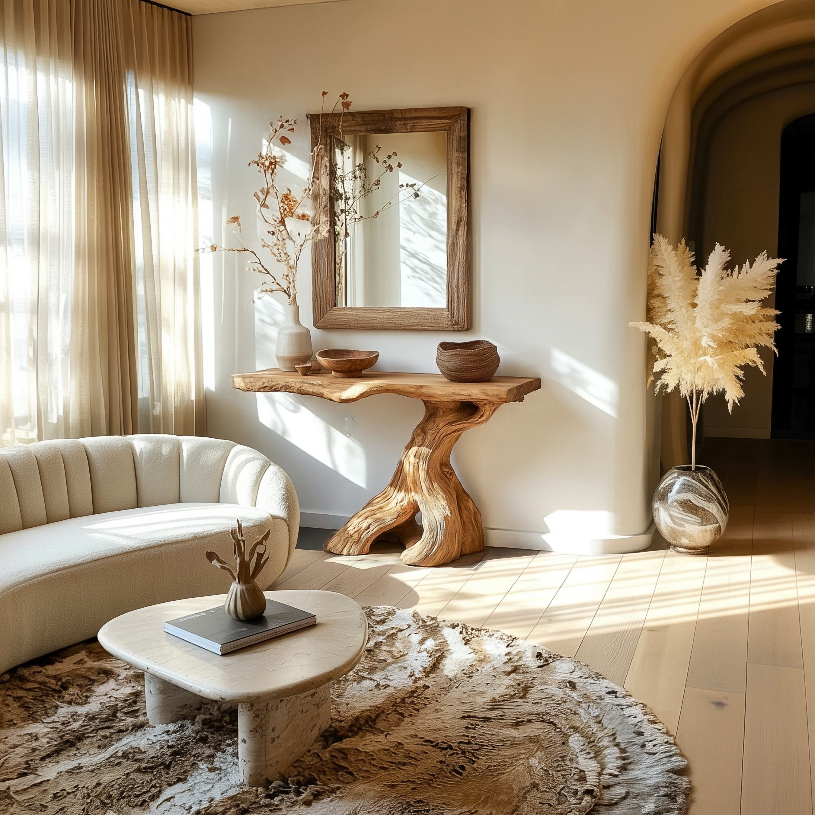 Rustic Solid Wood Console Table Entryway SINLSACS436