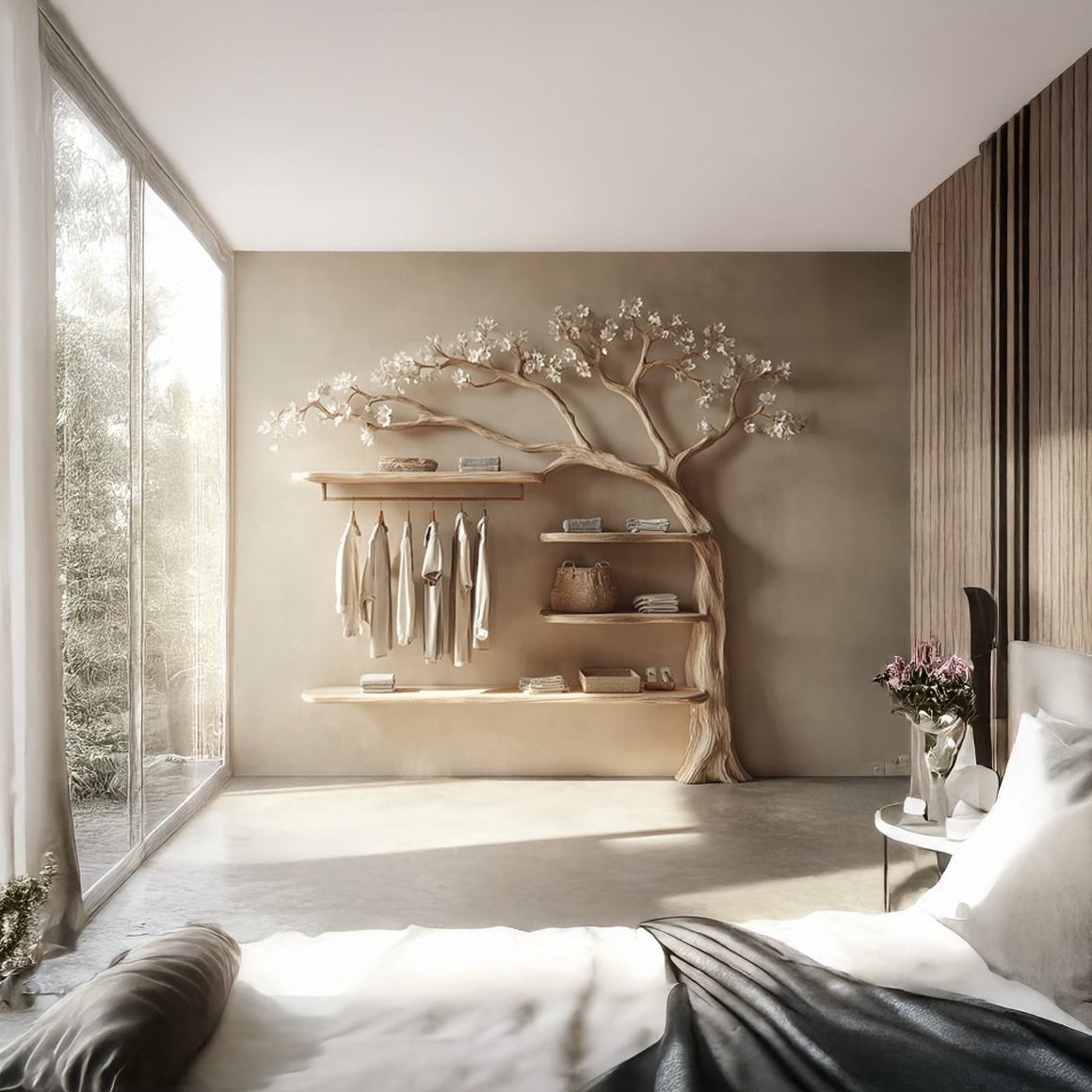 Rustic Tree Bookshelf Living Study Bedroom SINLKITB268
