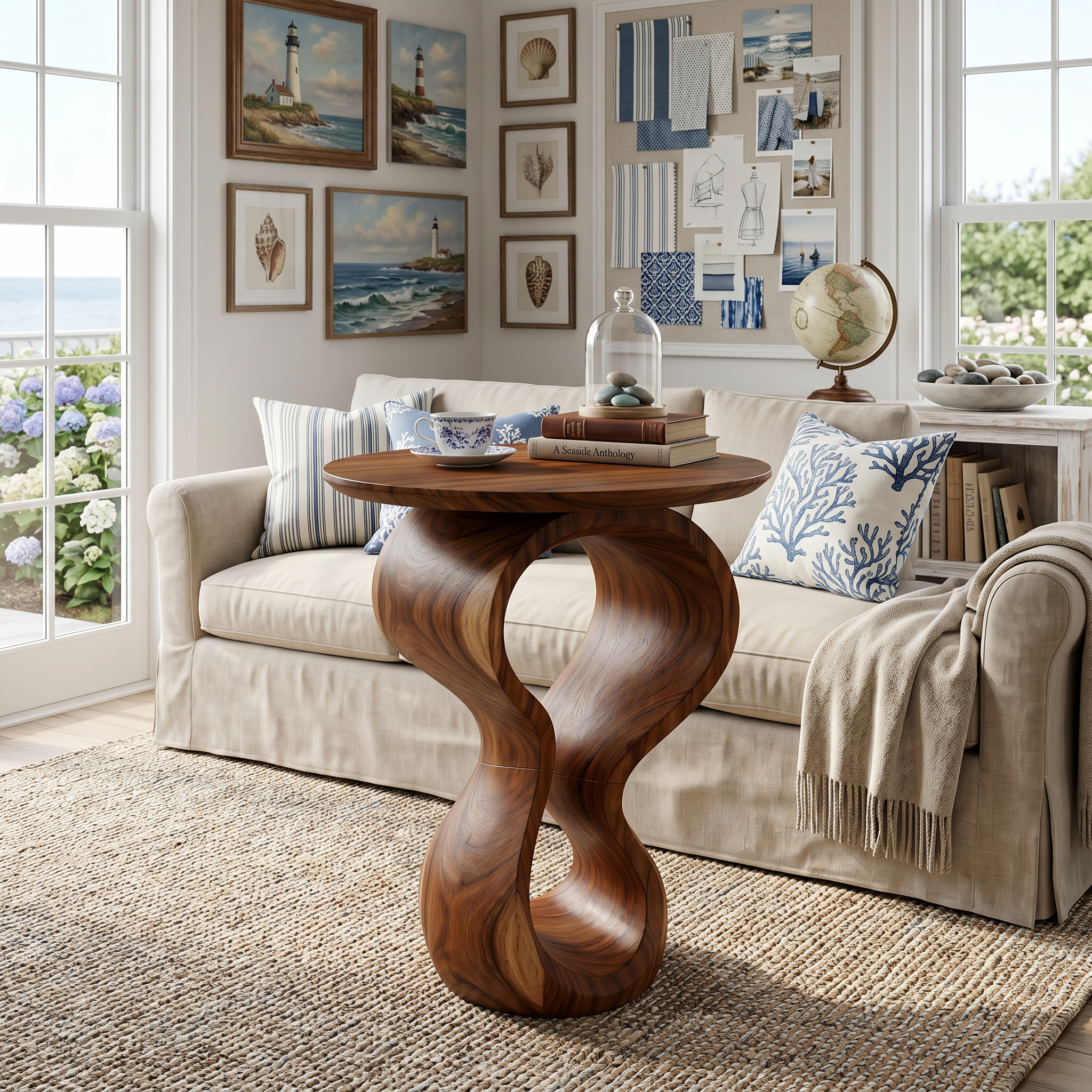 Organic Twisted End Table Villa Living Room SILDTTRSTA040