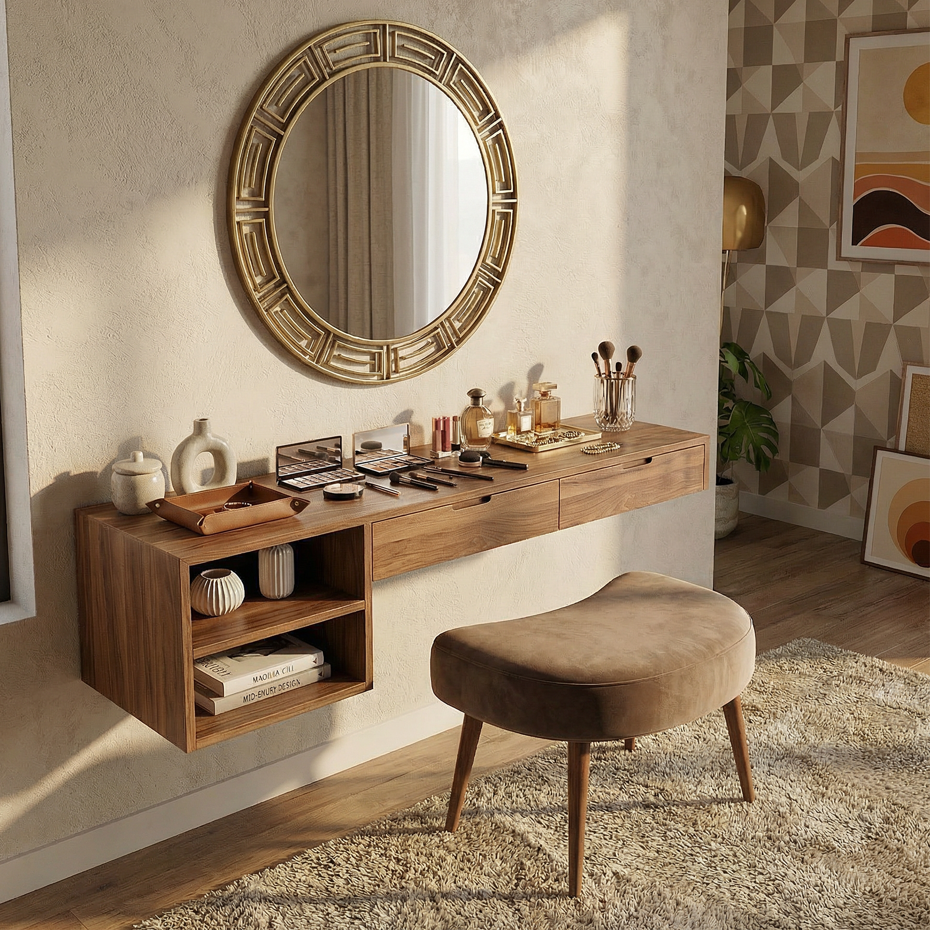 Organic Vanity Table Dressing Room Makeup Area Personal Space SILDTTRMV017