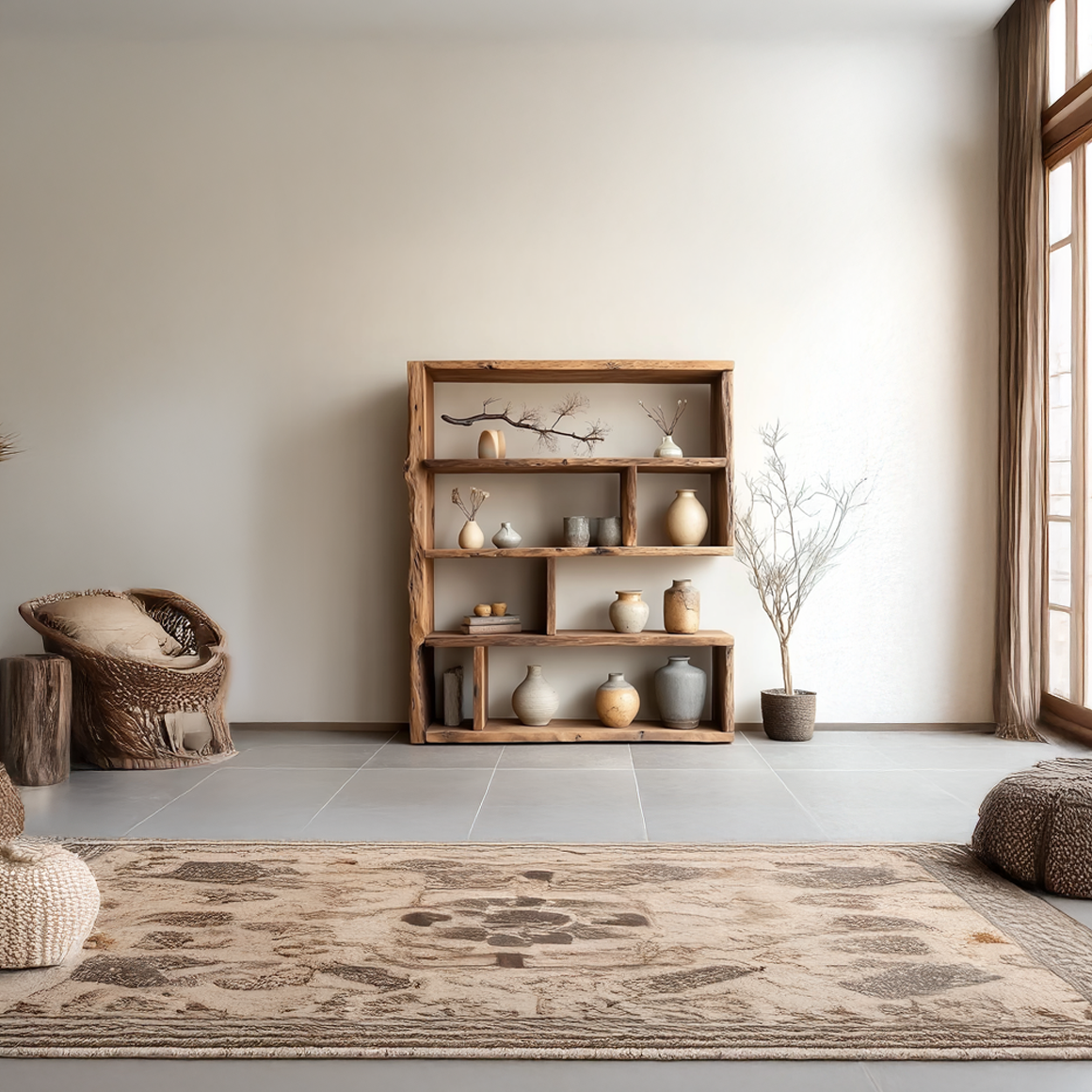 Rustic Wooden Storage Bookshelf Entryway SINLSASC151