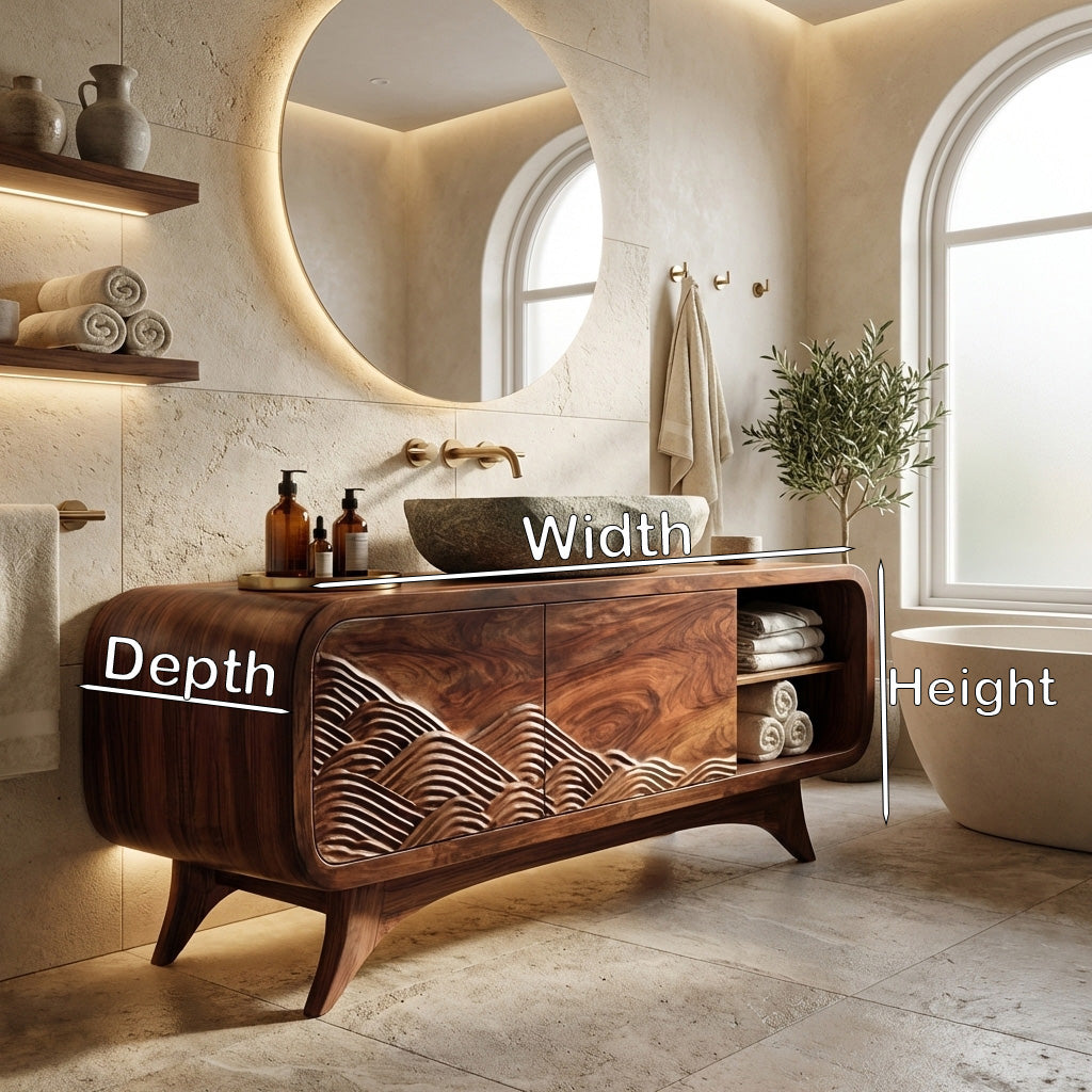 Contemporary Wooden Bathroom Vanity For Bathroom Decor RTTHHNBRV013