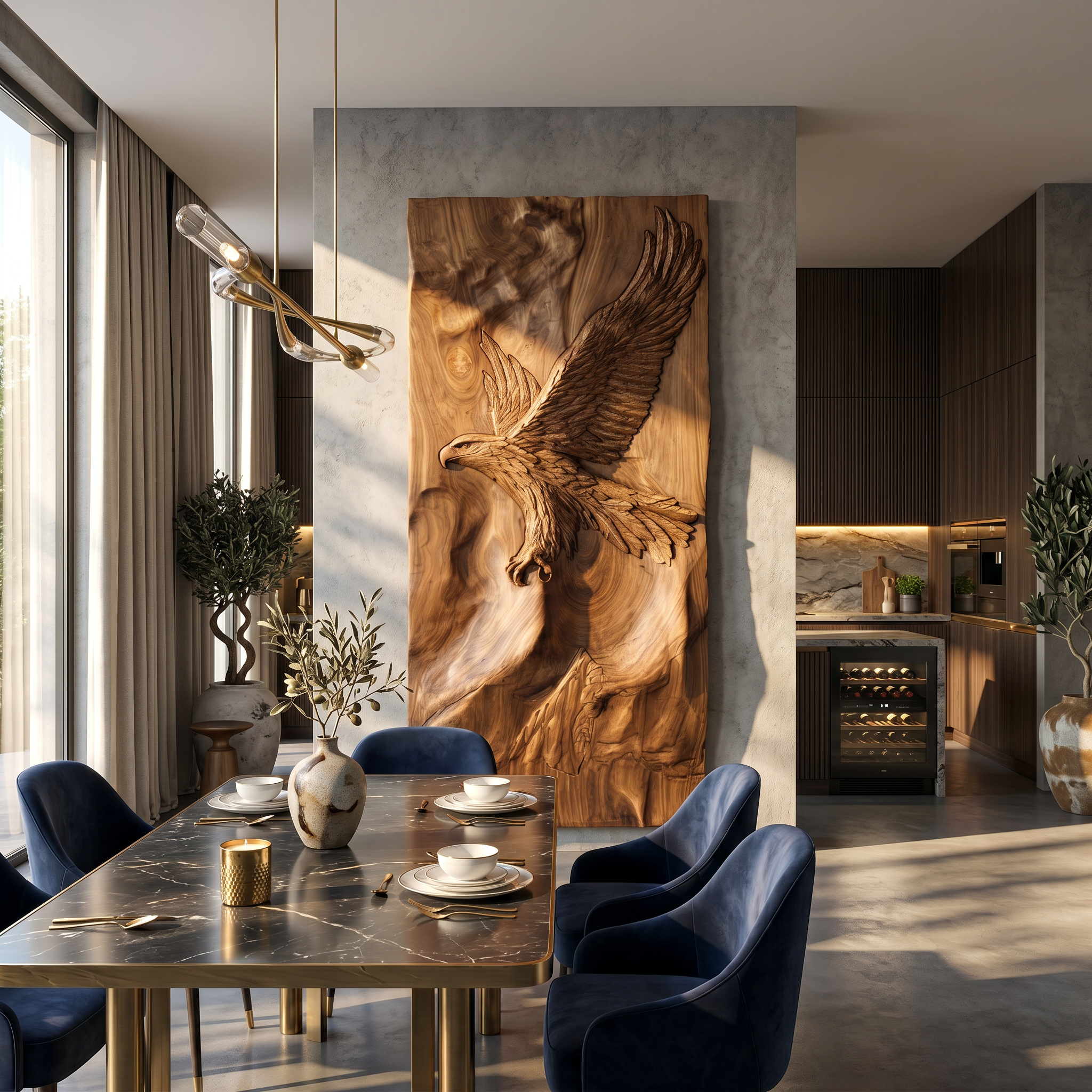 Modern Flying Eagle Wood Wall Art Industrial Loft Living Decor SILDTTRWA117