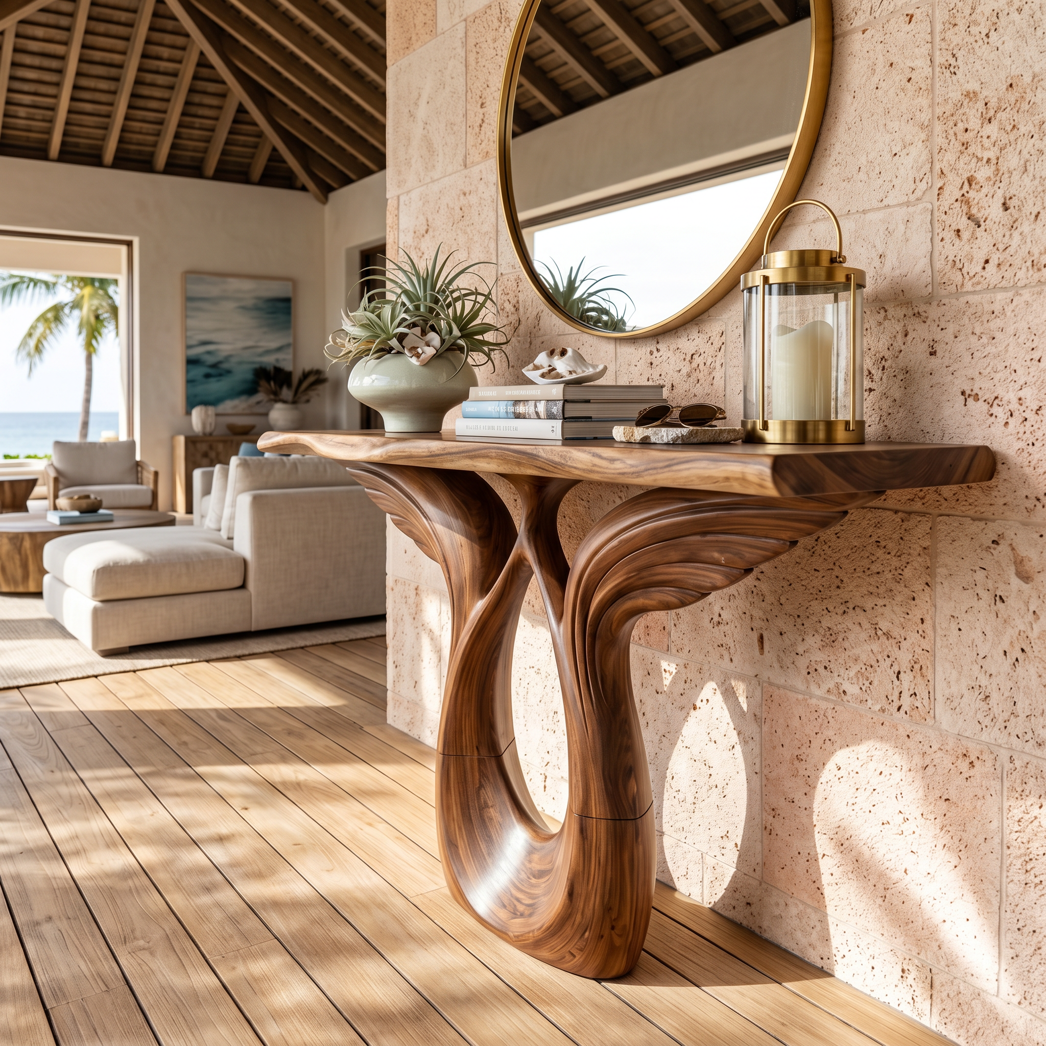 Luxury Winged Console Table Designer Residence SILDTTRCS081