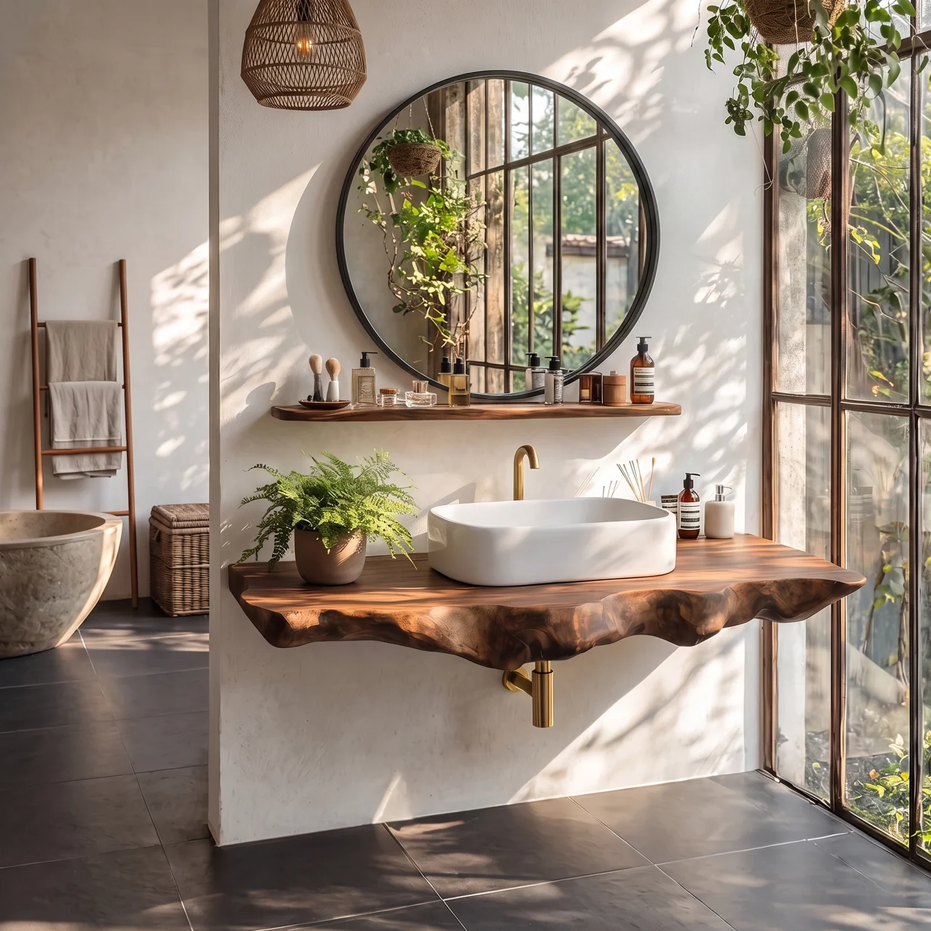 Rustic Wood Vanity For Elegant Bathroom Decor SILDTTRBAS019