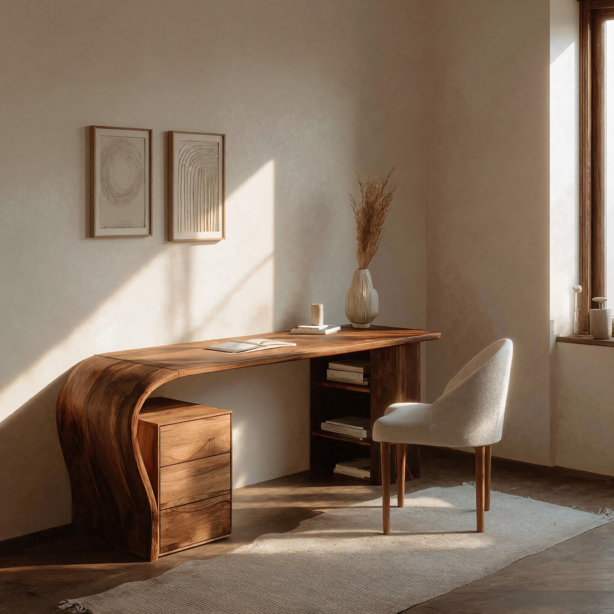 Contemporary Writing Desk With Open Shelf For Home Office RTTHHNDE100