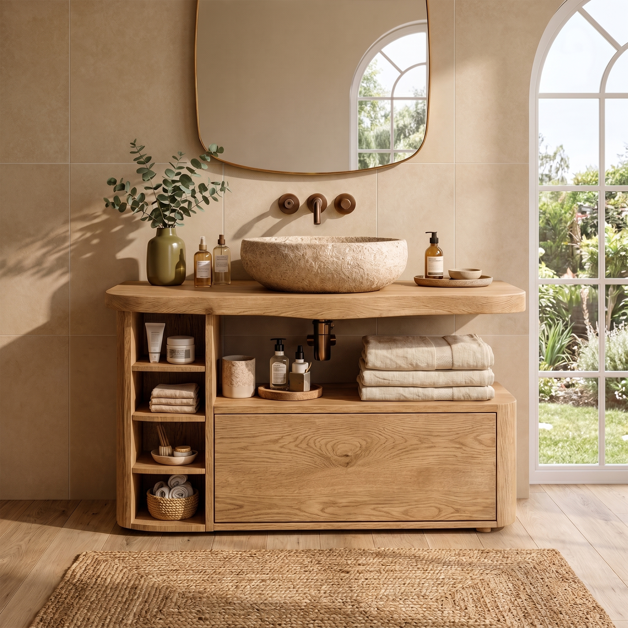 Contemporary Bathroom Vanity For Bathroom And Powder Room SINLKIBRV298