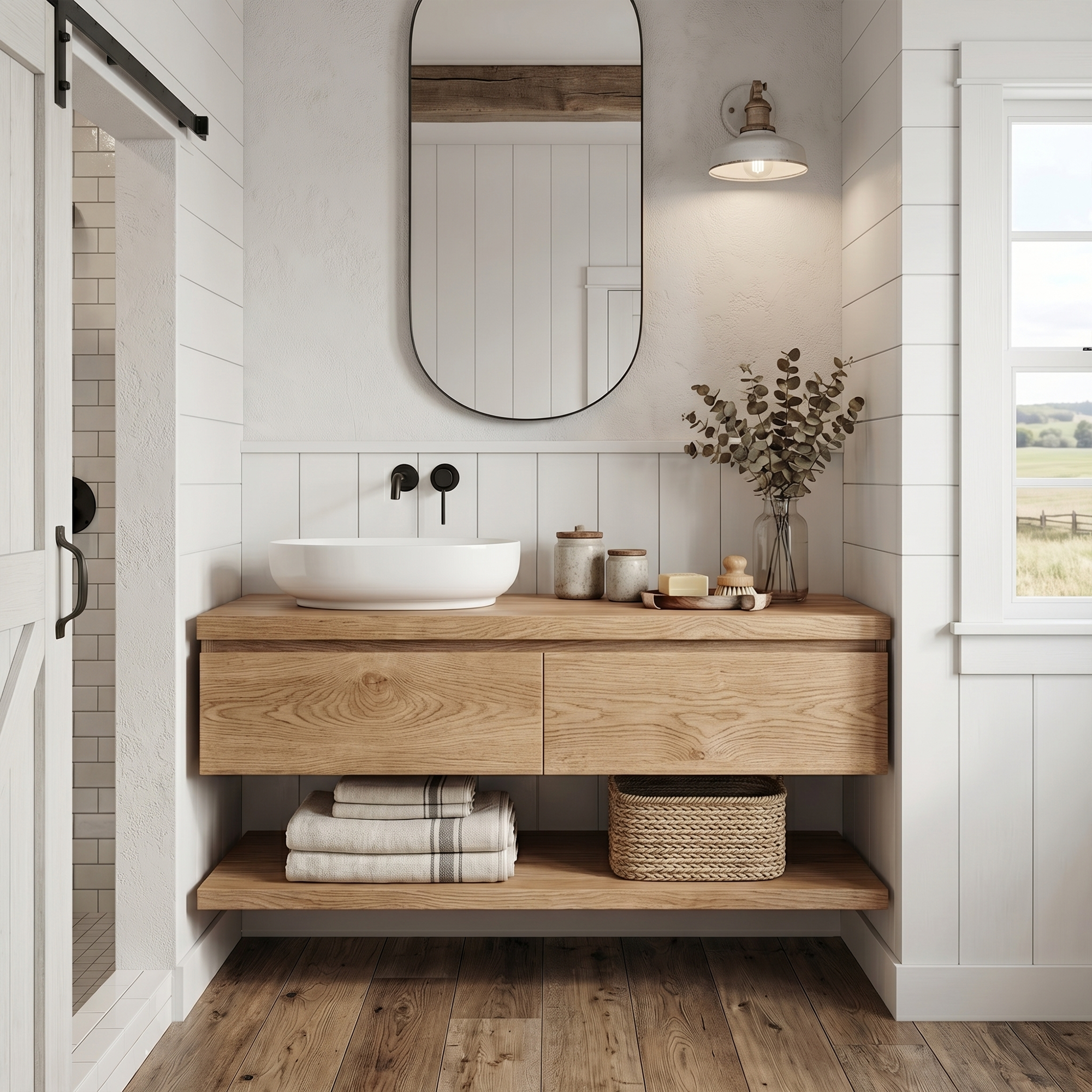 Mid Century Bathroom Vanity Cabinet for Small Bathroom Spaces SINLKIBRV202