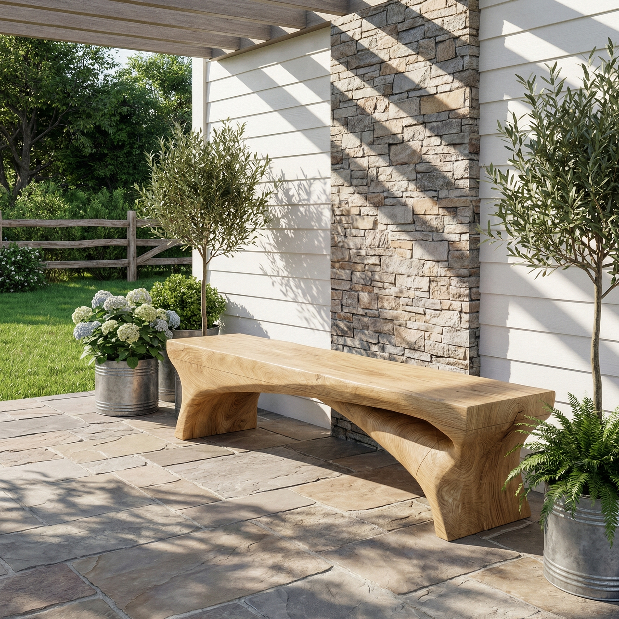 Minimal Rustic Bench Solid Wood Live Edge Structure Entryway Or Hallway SINLKIRS096