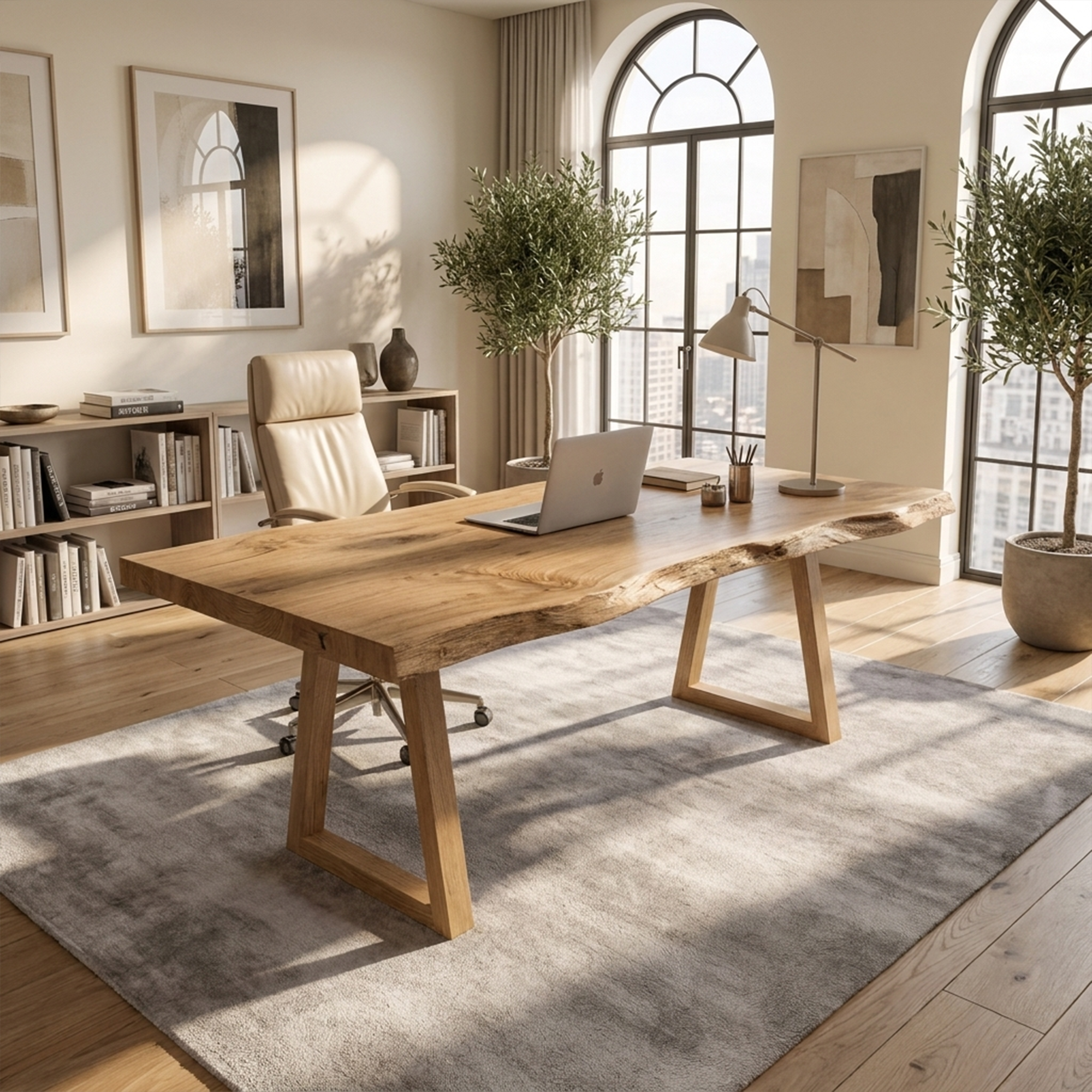 Rustic Natural Work Desk Bedroom And Creative Area SINLKIDK020