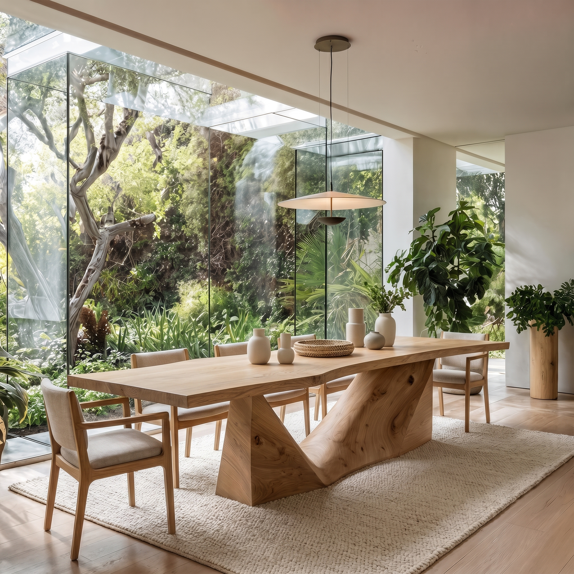 Organic Sculptural Dining Table For Dining Room And Kitchen SINLKIDT164