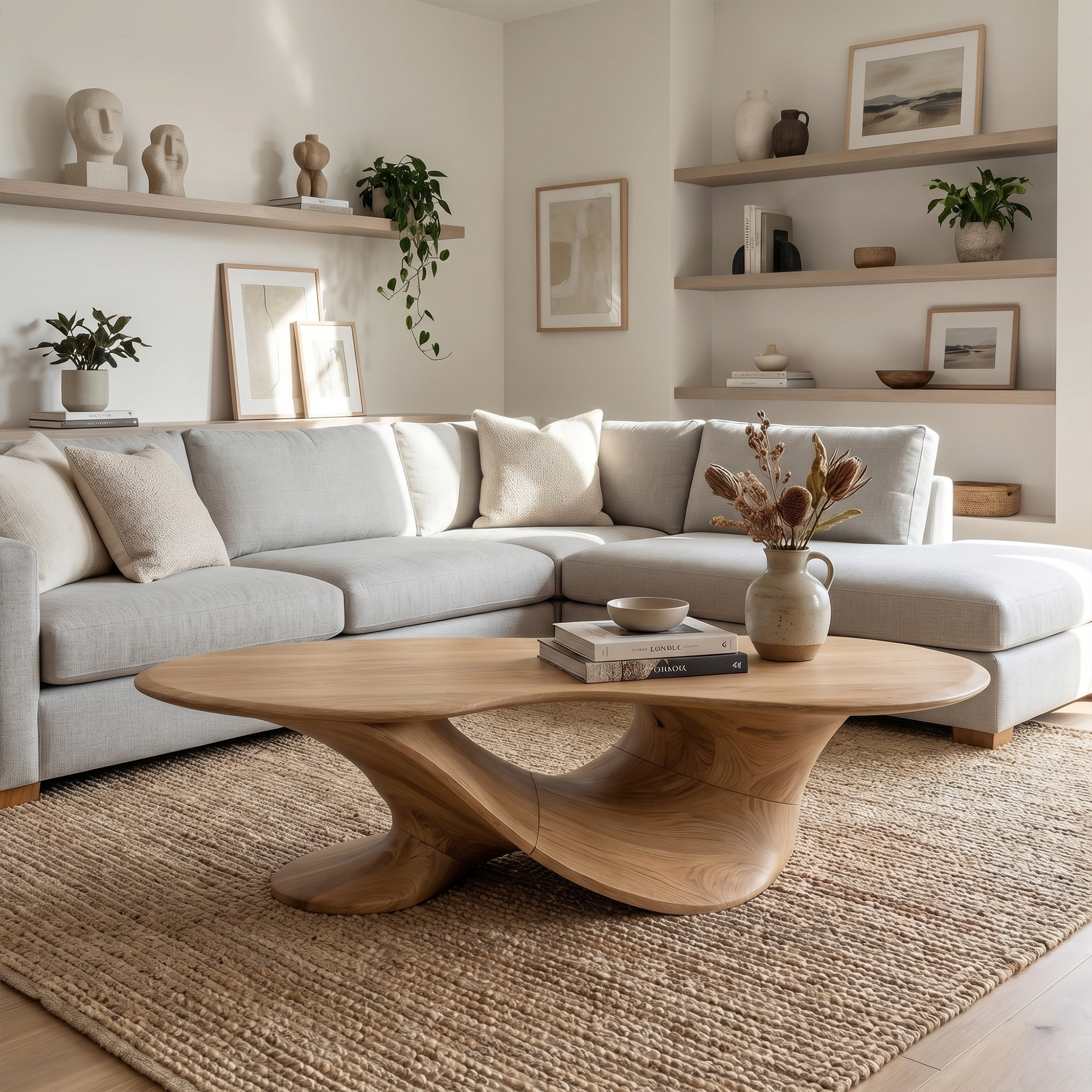 Sculptural Oval Coffee Table For Living Room And Lounge SINLKICF359