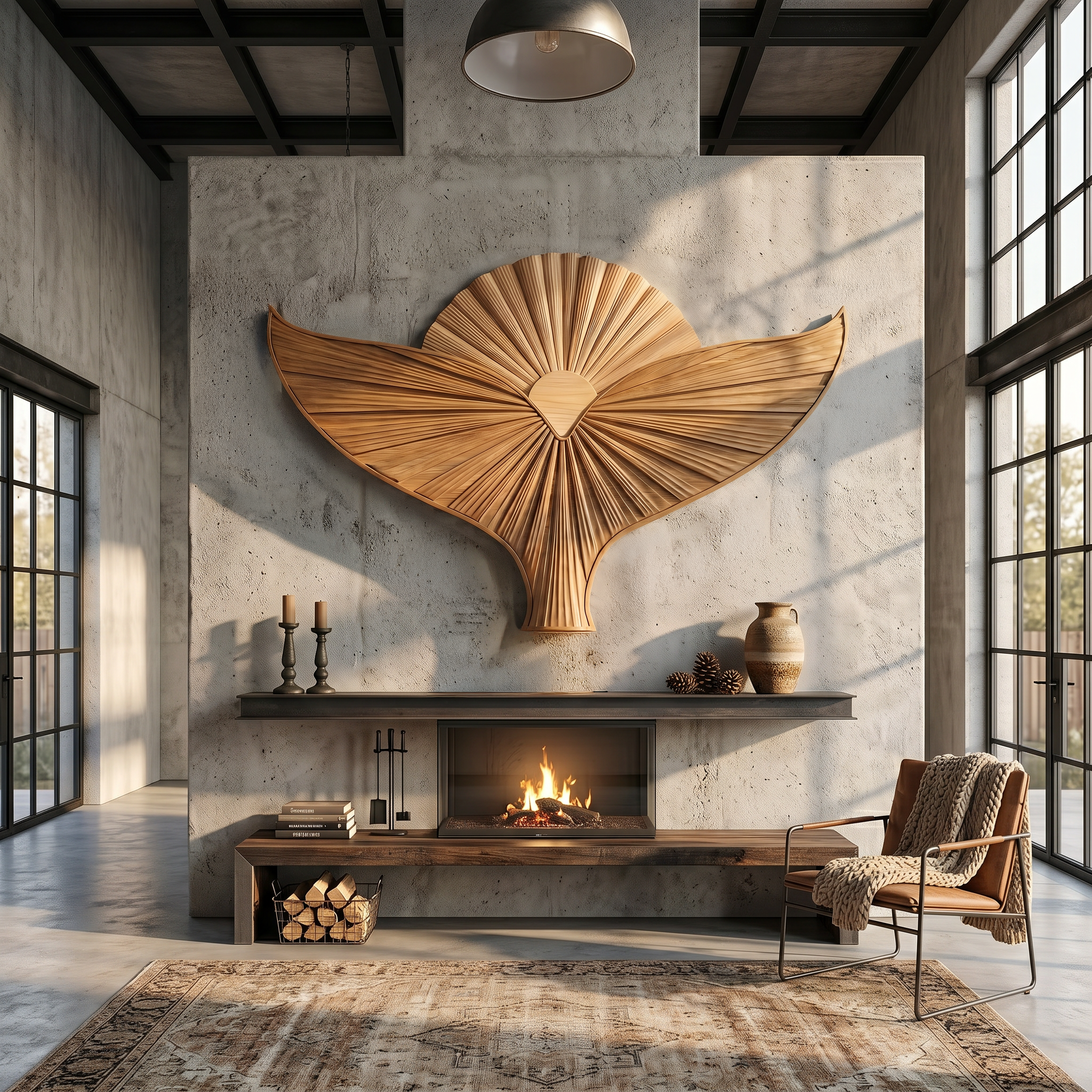 Organic Sculpture Bird Wall For Living Room And Entryway SINLSAWD085