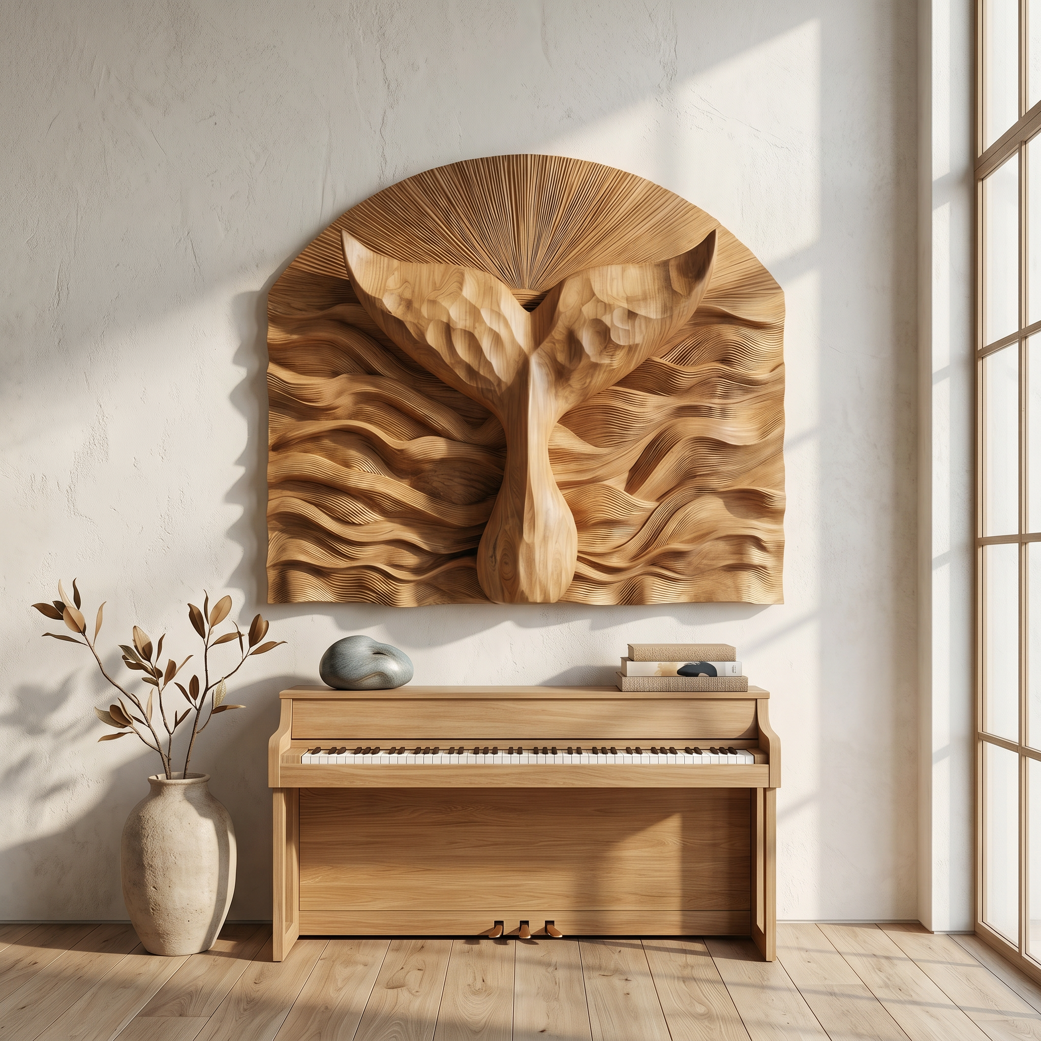 Abstract Wall Art With Sculptural Relief Panel Design For Living Room And Entryway SINLSAWD095
