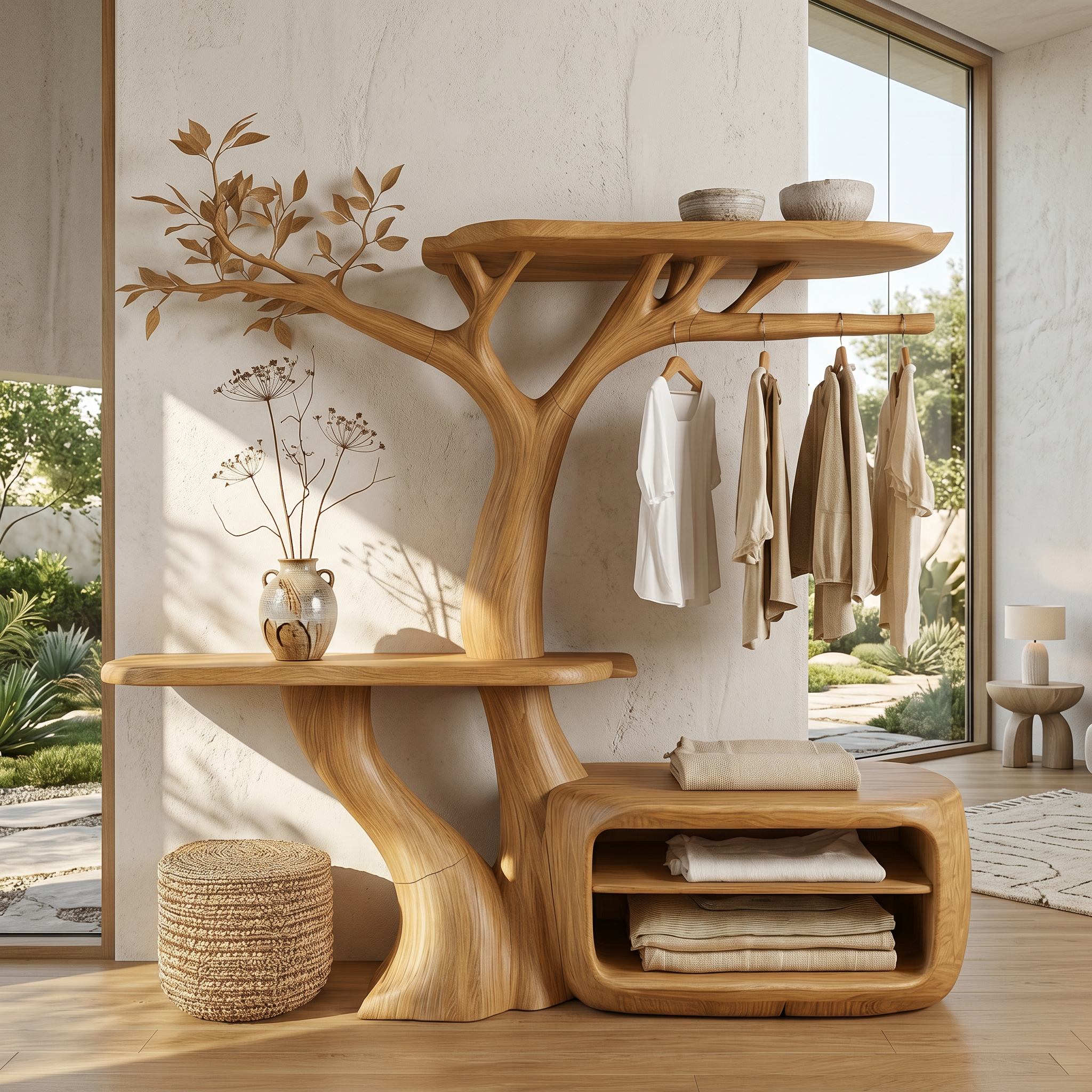 Contemporary Bedroom Clothes Rack Tree Coat Rack Bedroom And Dressing Room SINLSATCR110