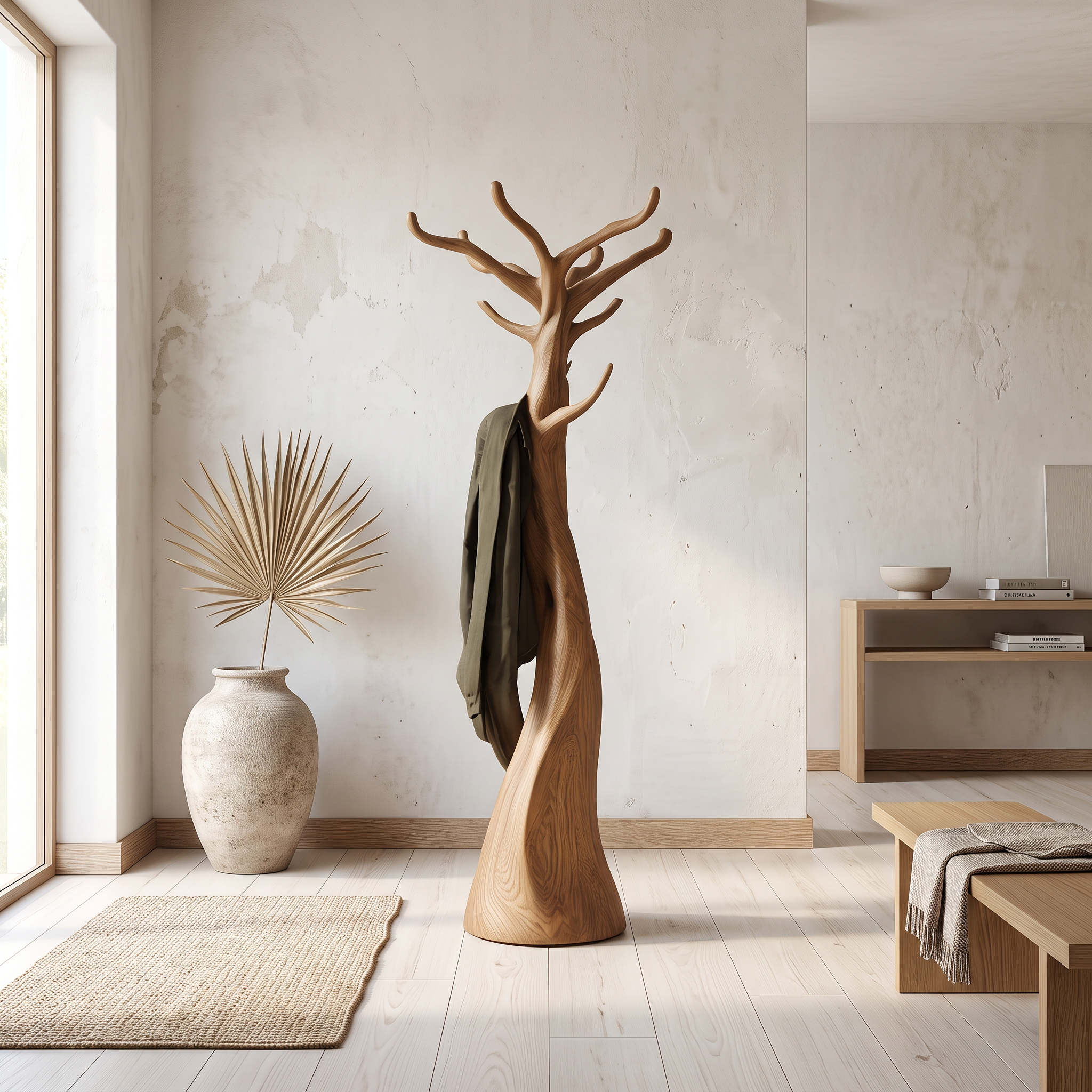 Rustic Tree Coat Stand Christmas Holiday Natural Room Display SINLSATCR078