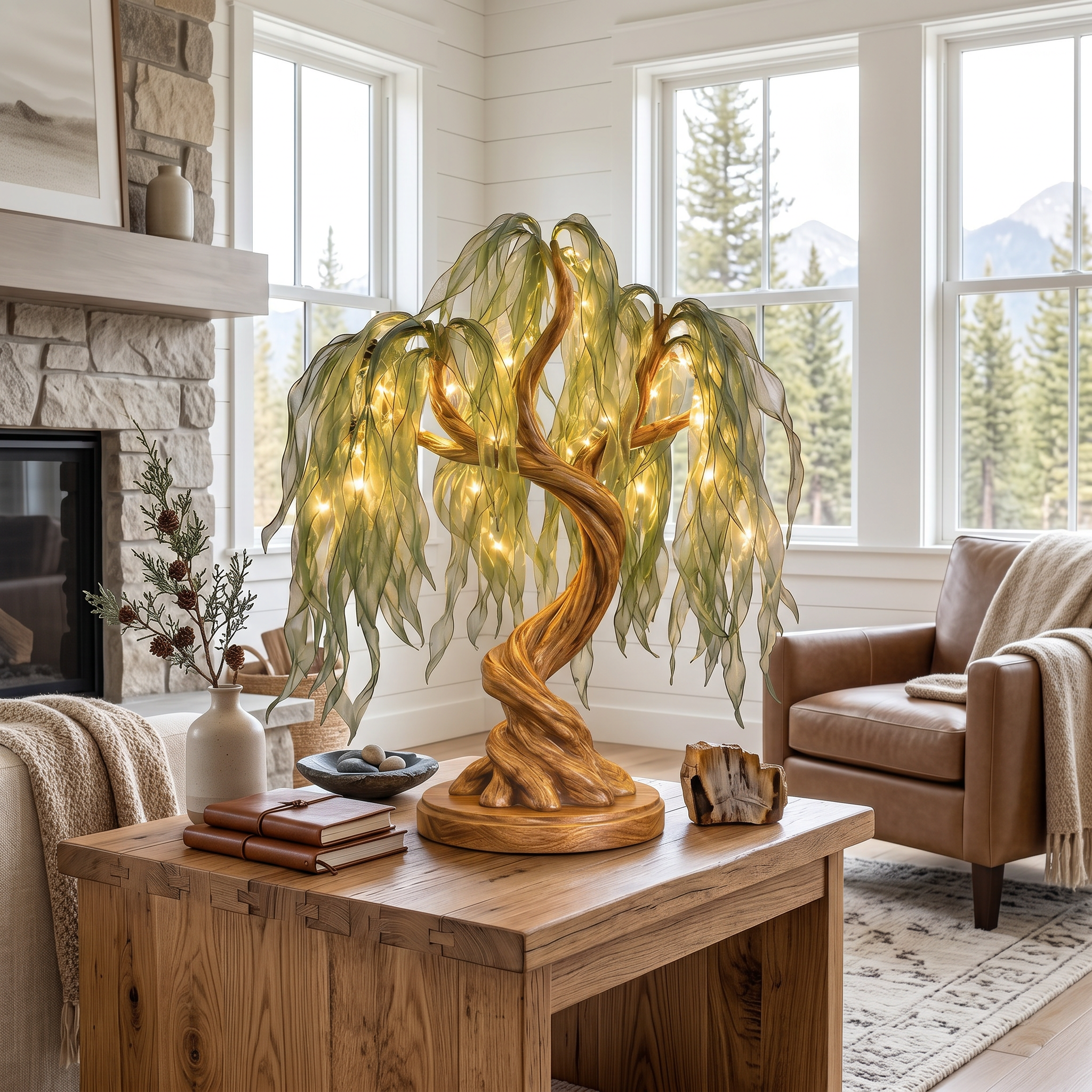 Boho Fairy Light Tree Lamp For Bedroom Decor SINLSATL014