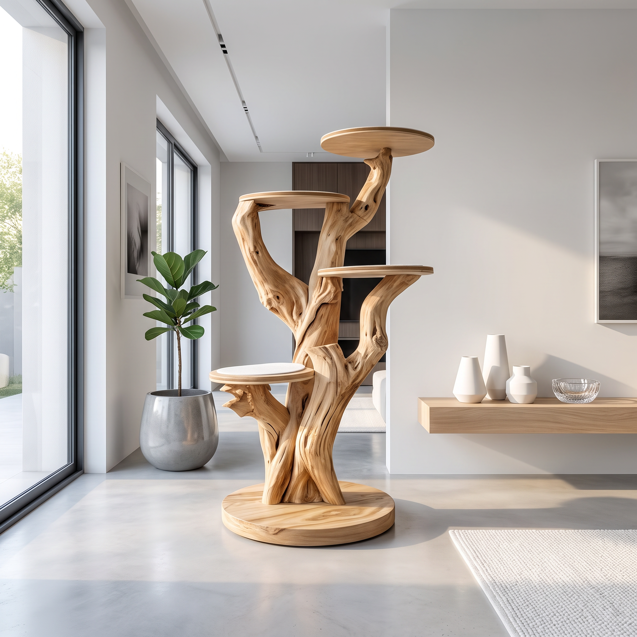 Rustic Cat Tree Tower Living Room And Morden House SINLSATT116