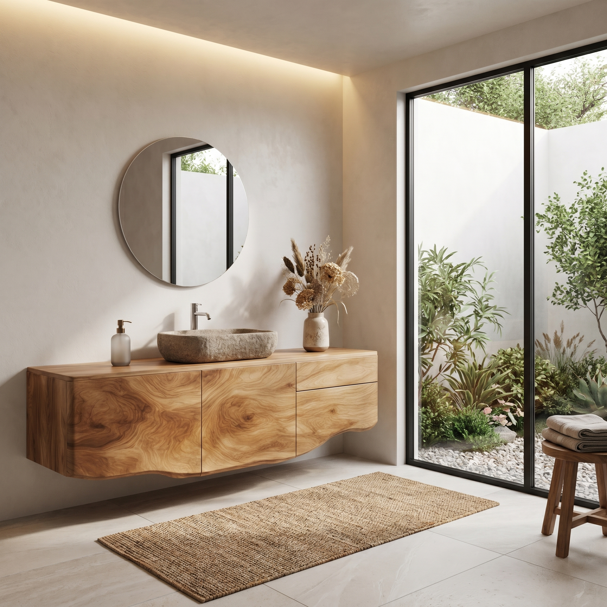 Wall Mounted Bathroom Vanity Wooden Vanity Cabinet With Storage For Bathroom SINLHABRV297